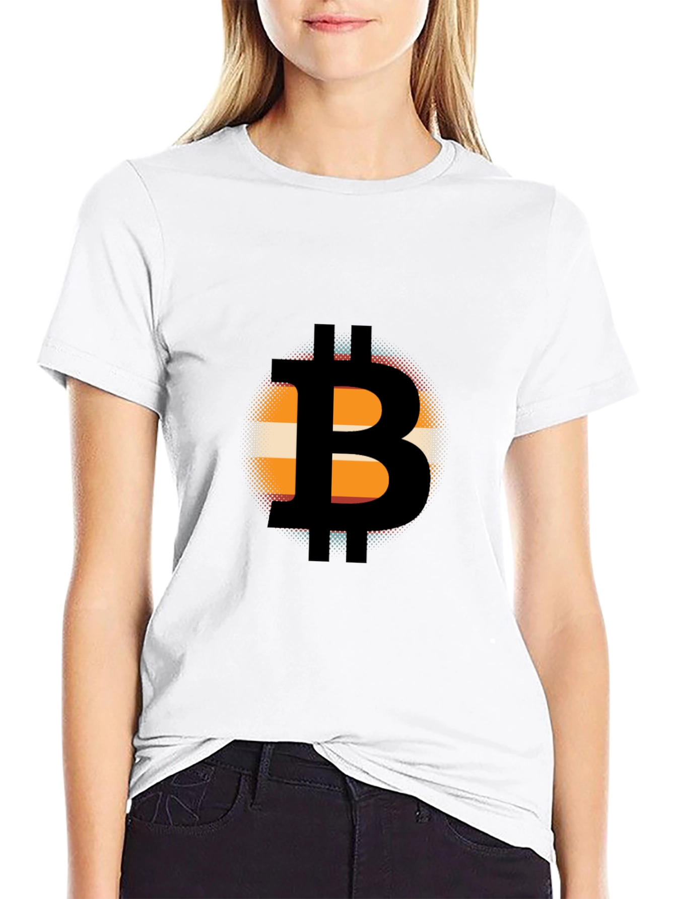 Bitcoin Black T-Shirt Graphic Tee Cryptocurrency