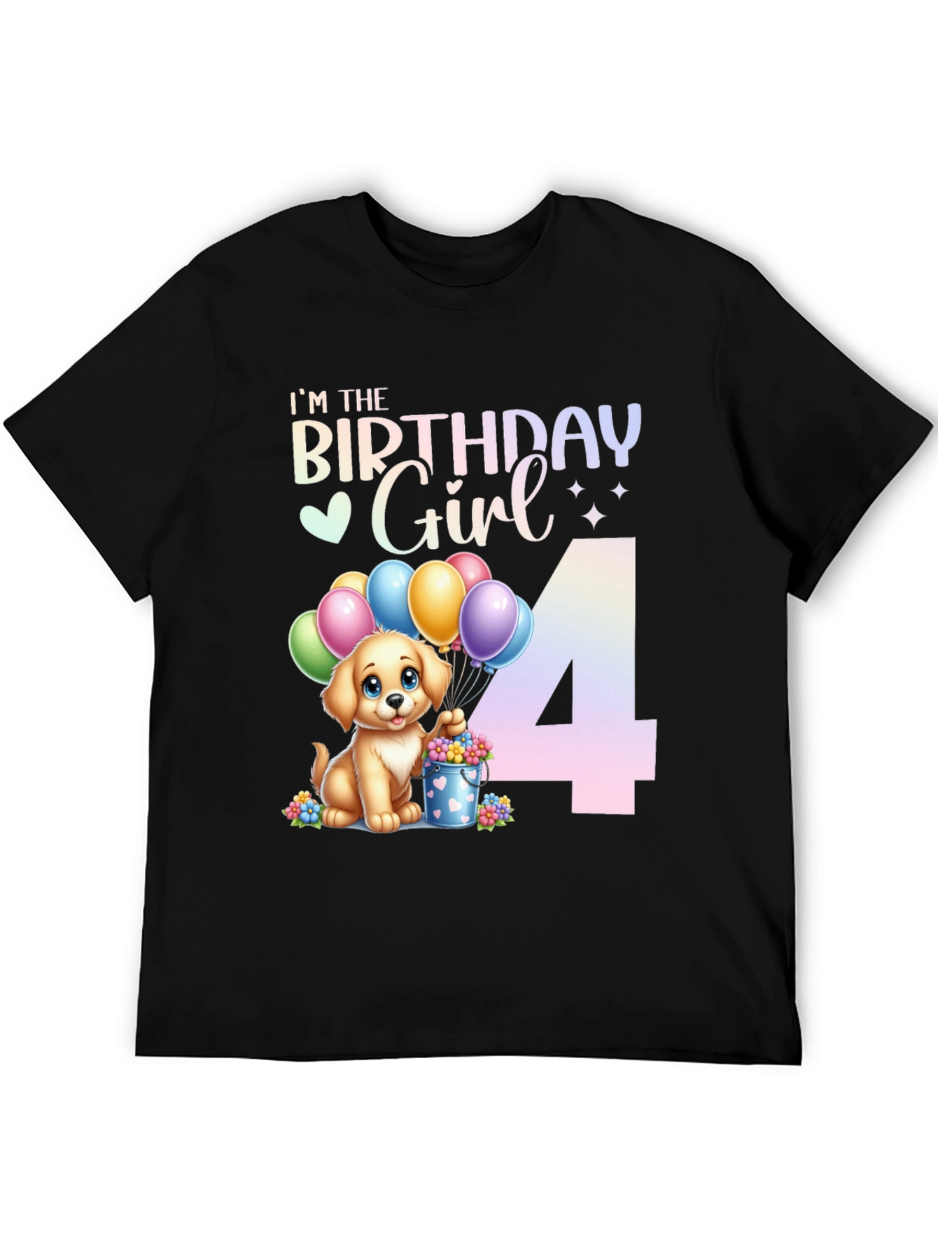 Birthday Girl 4th Birthday T-Shirt