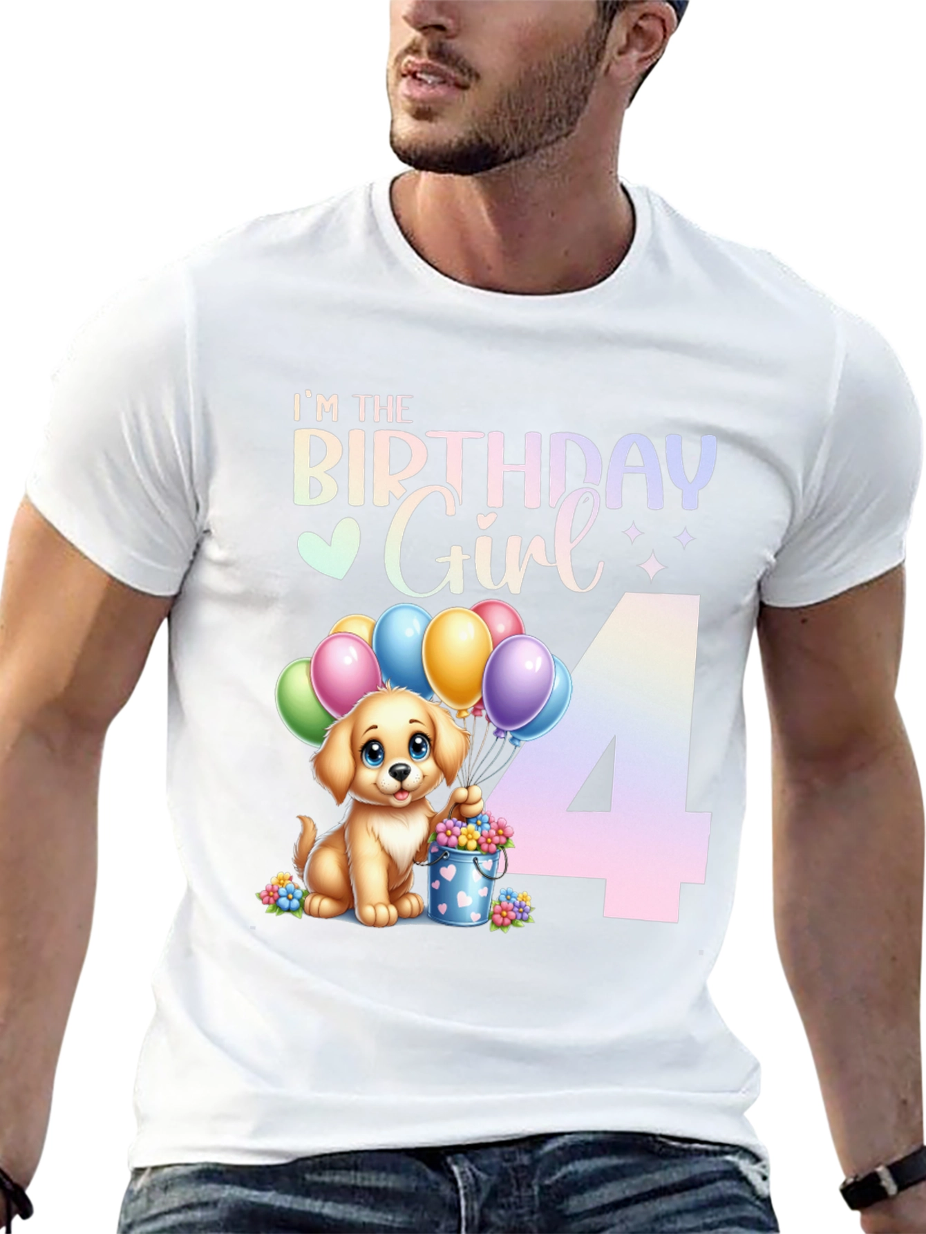 Birthday Girl 4th Birthday T-Shirt