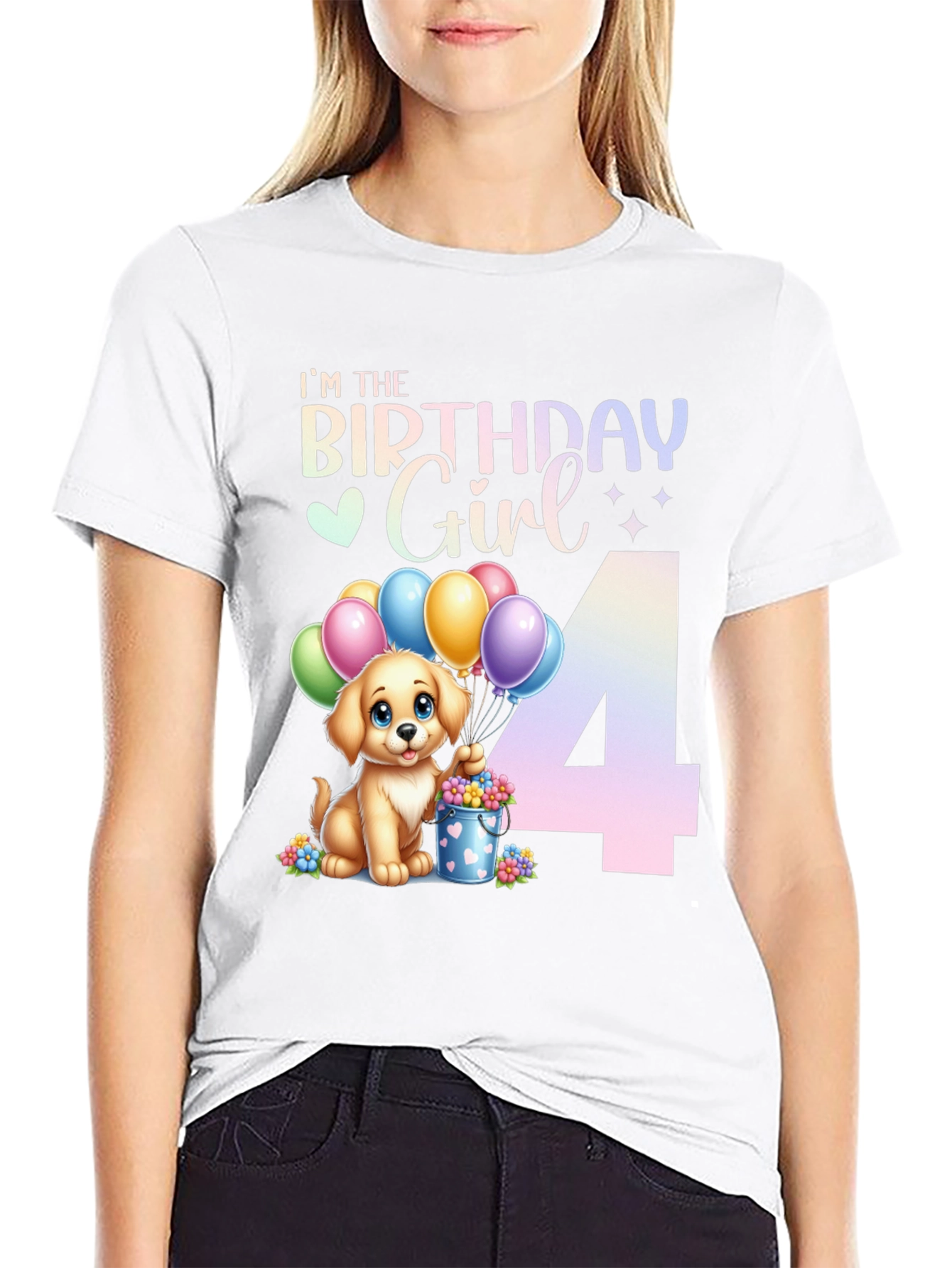 Birthday Girl 4th Birthday T-Shirt