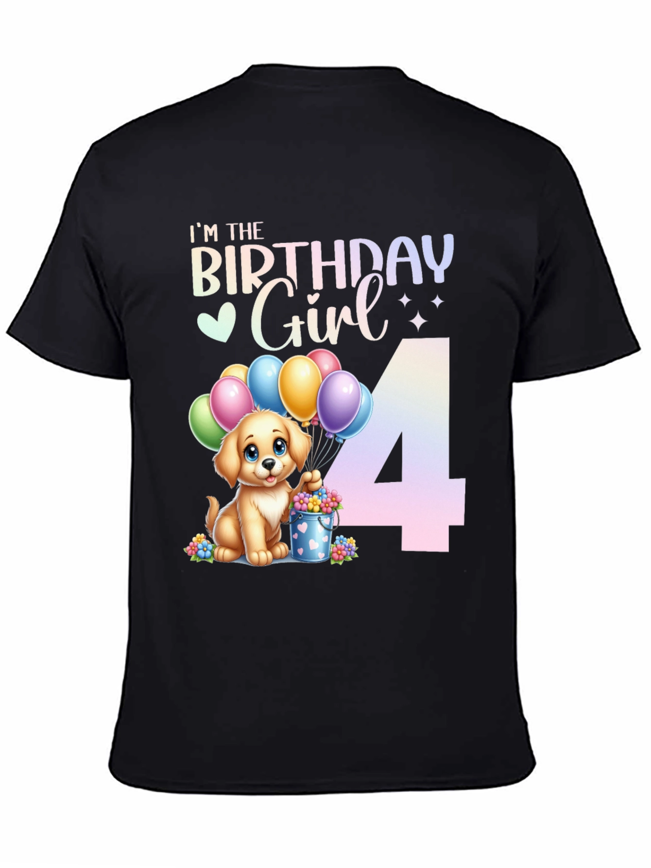 Birthday Girl 4th Birthday T-Shirt