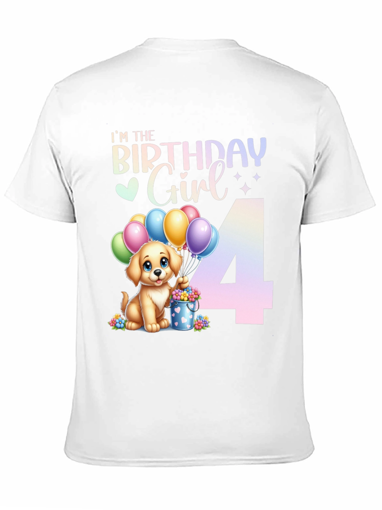 Birthday Girl 4th Birthday T-Shirt