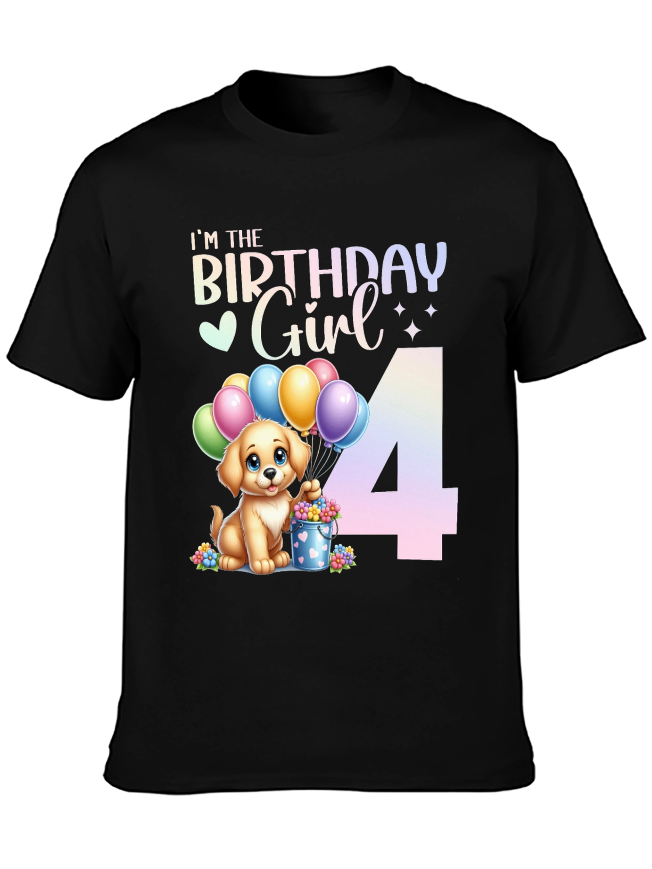Birthday Girl 4th Birthday T-Shirt