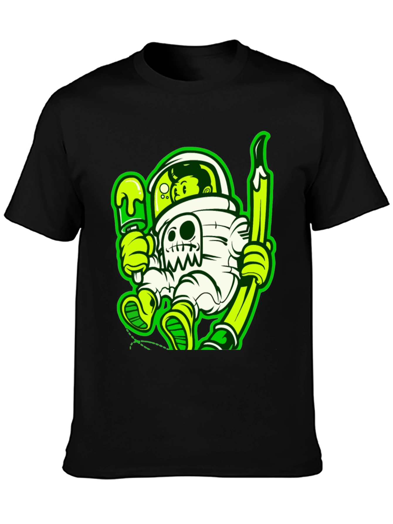 Astronaut Cartoon Graphic T-Shirt