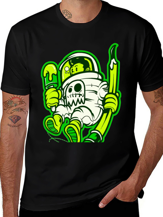 Astronaut Cartoon Graphic T-Shirt