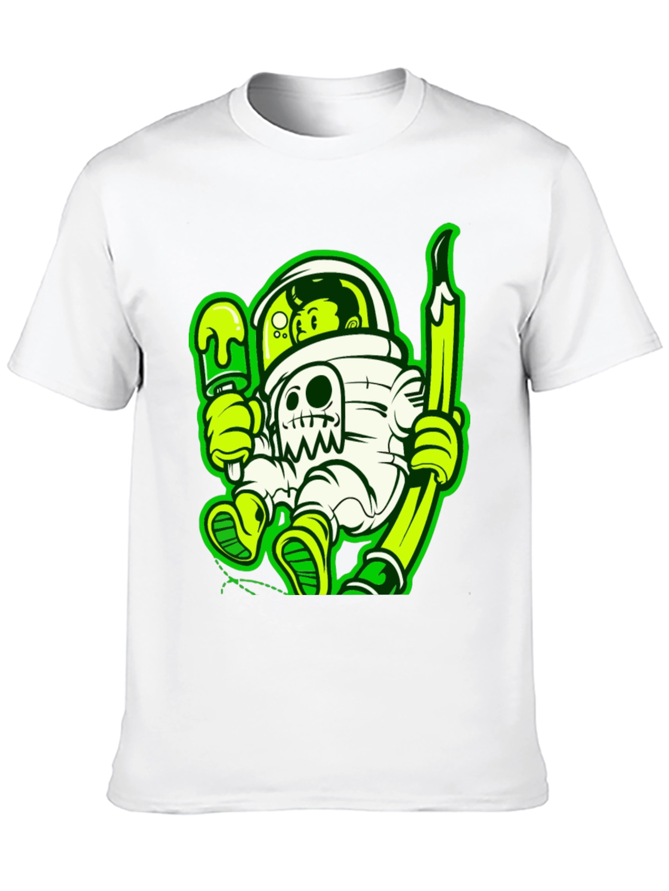 Astronaut Cartoon Graphic T-Shirt
