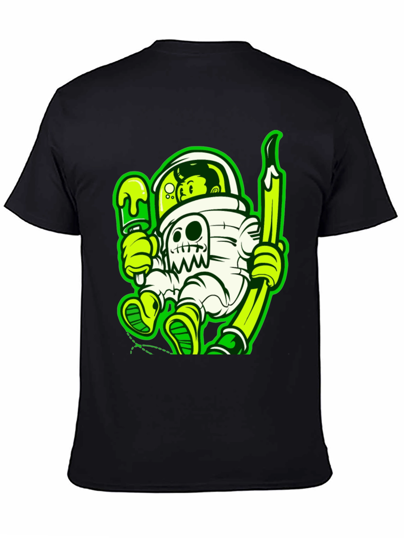 Astronaut Cartoon Graphic T-Shirt