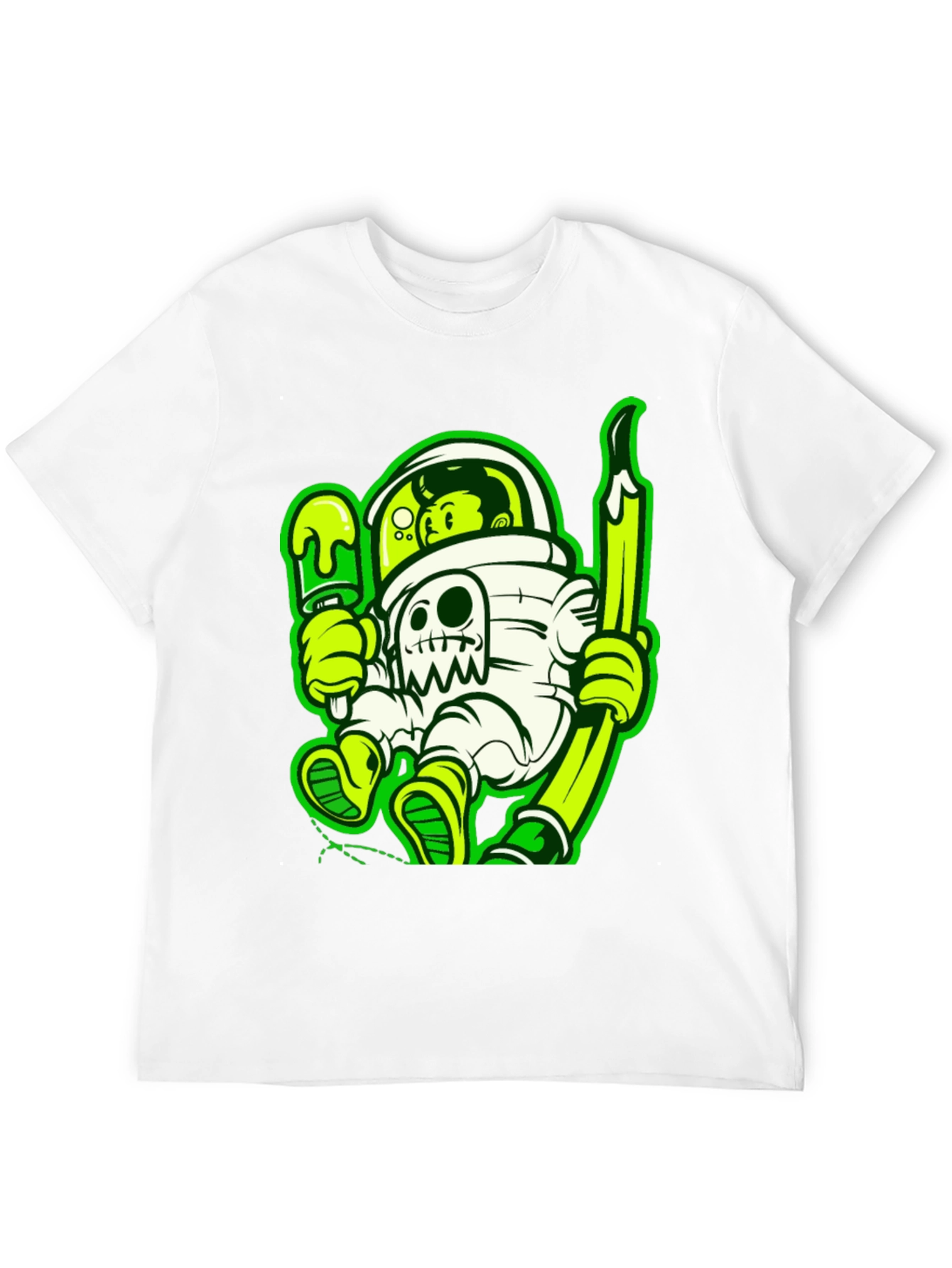 Astronaut Cartoon Graphic T-Shirt