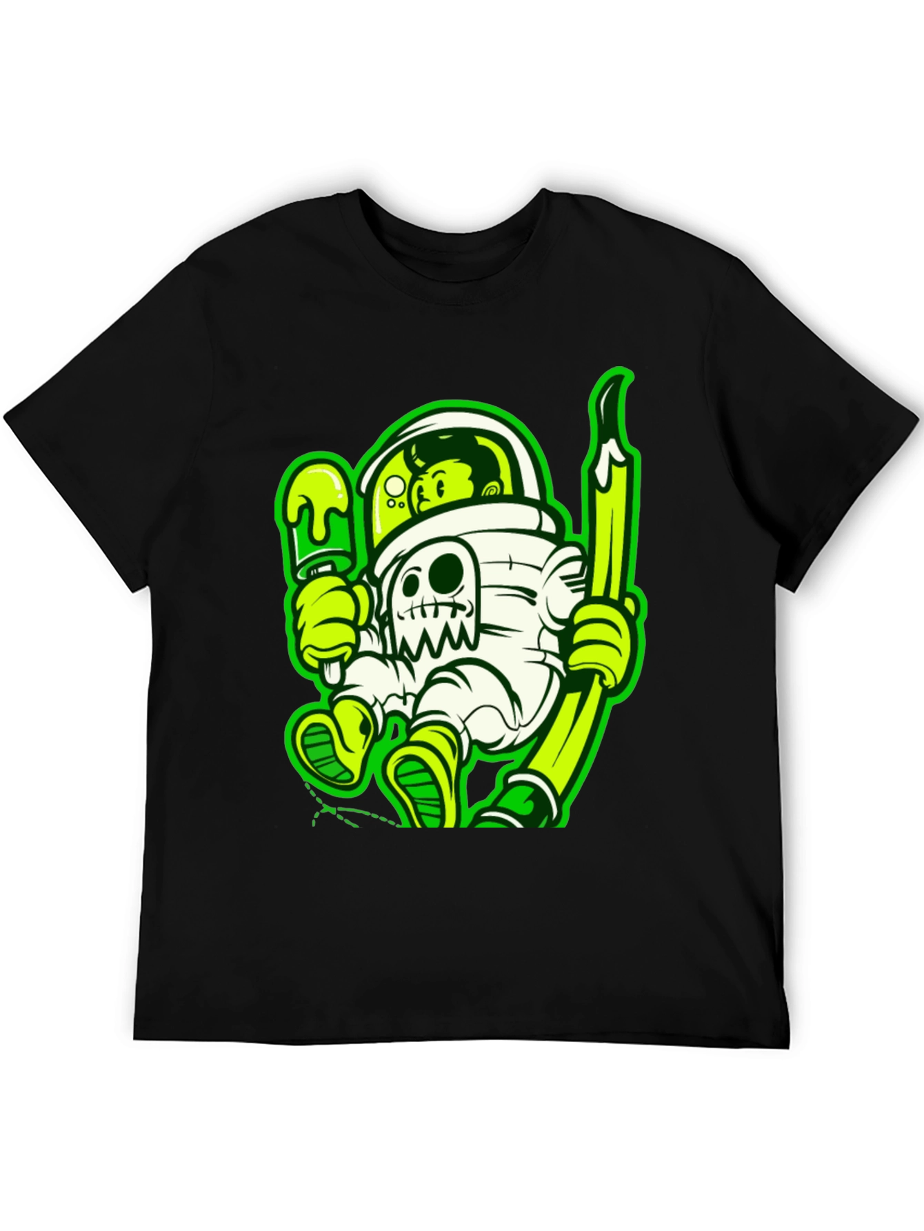 Astronaut Cartoon Graphic T-Shirt
