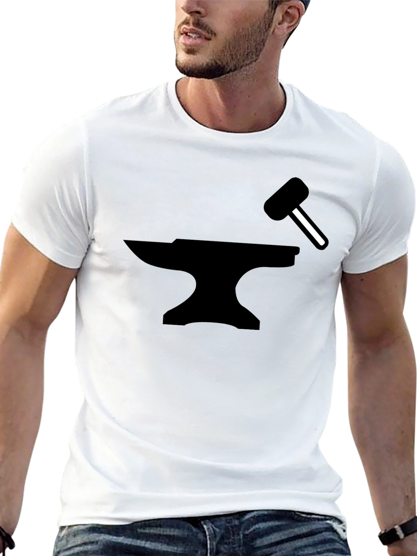 Blacksmith Anvil & Hammer Graphic T-Shirt