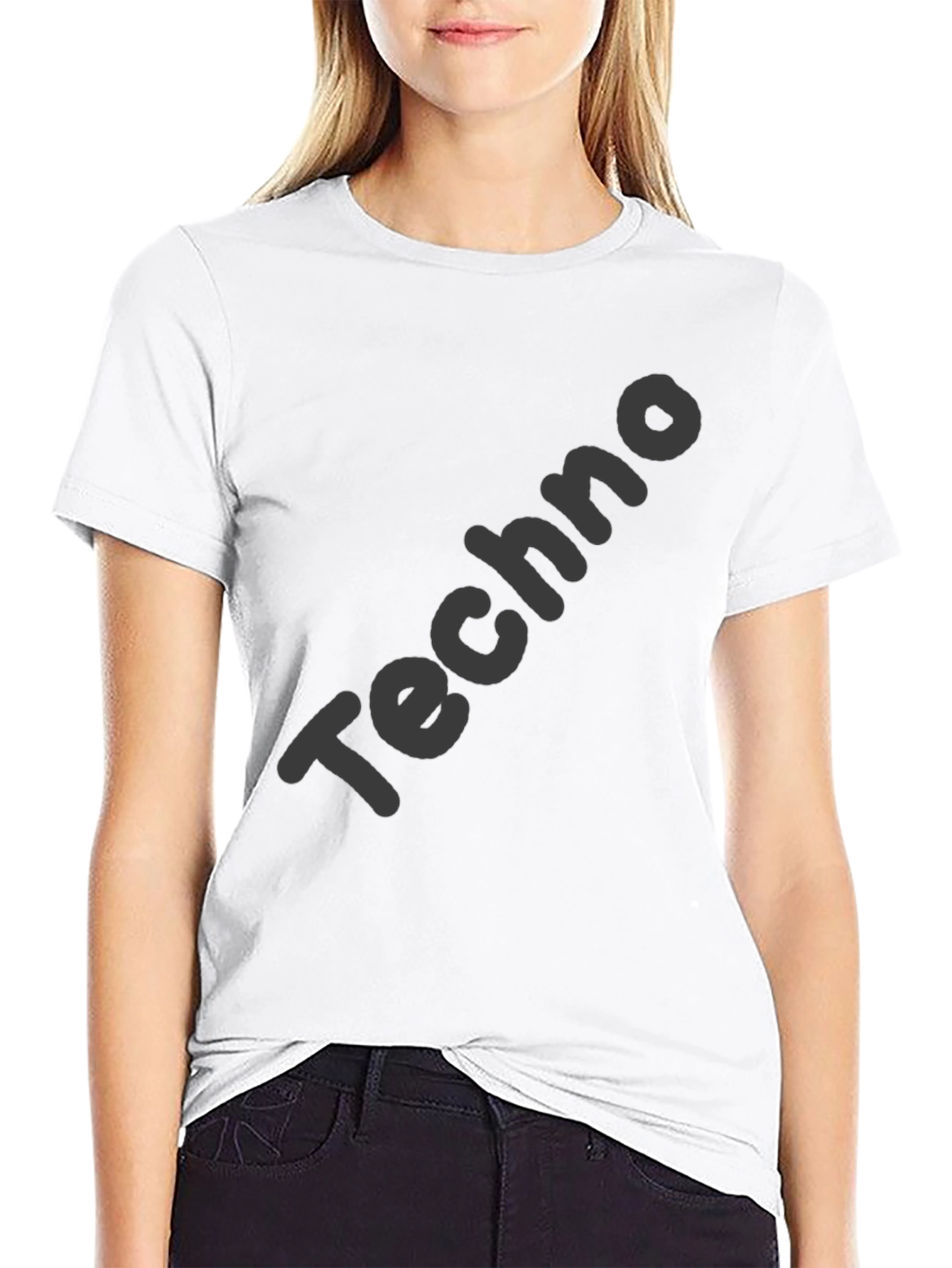 Mens Black Techno Graphic Tee