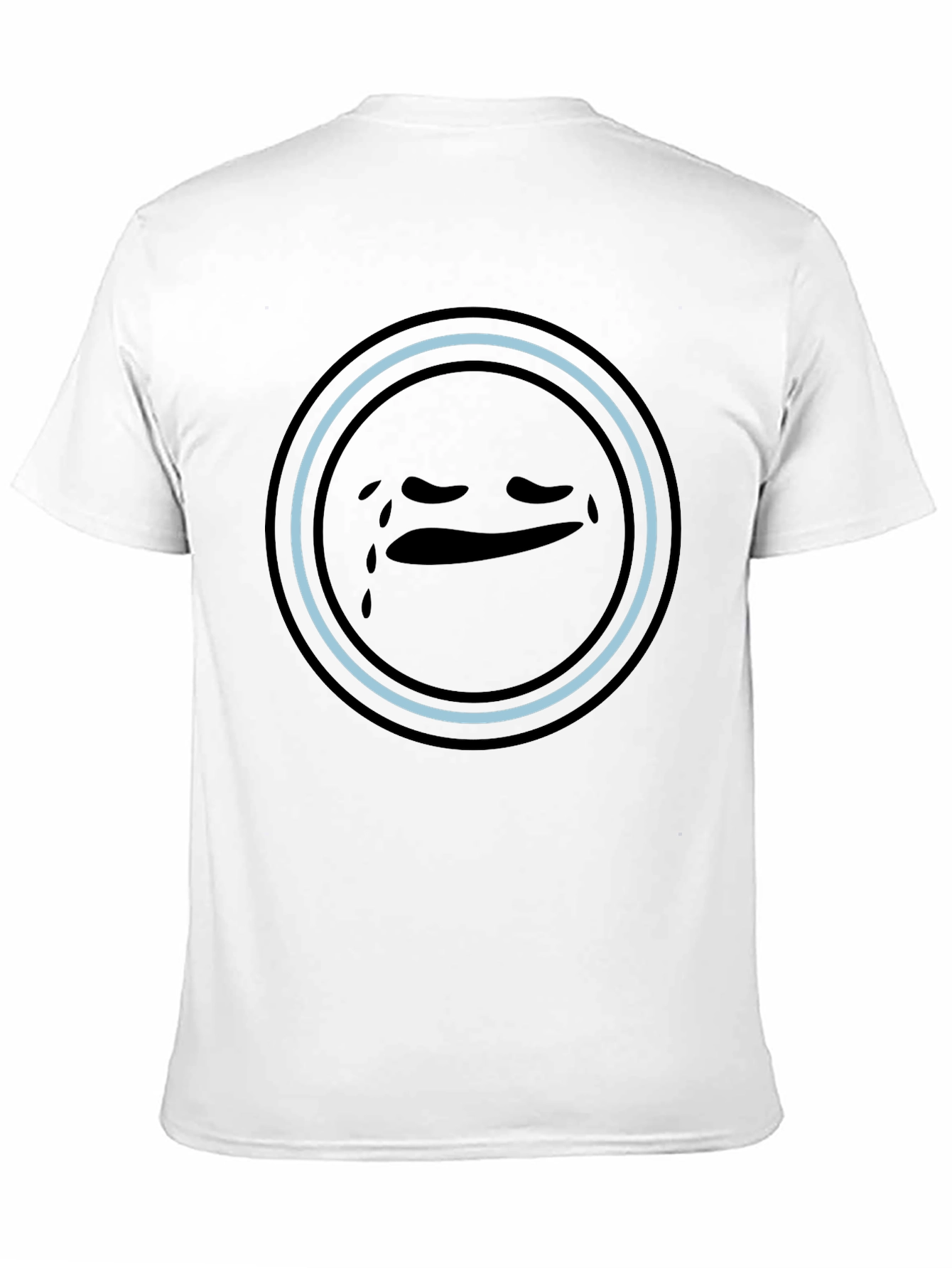 Sad Emoji Graphic Tee - Unisex Black T-Shirt