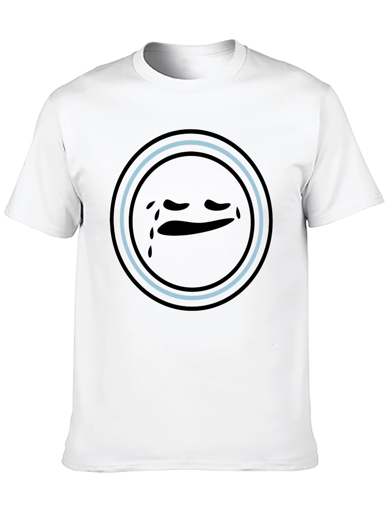 Sad Emoji Graphic Tee - Unisex Black T-Shirt