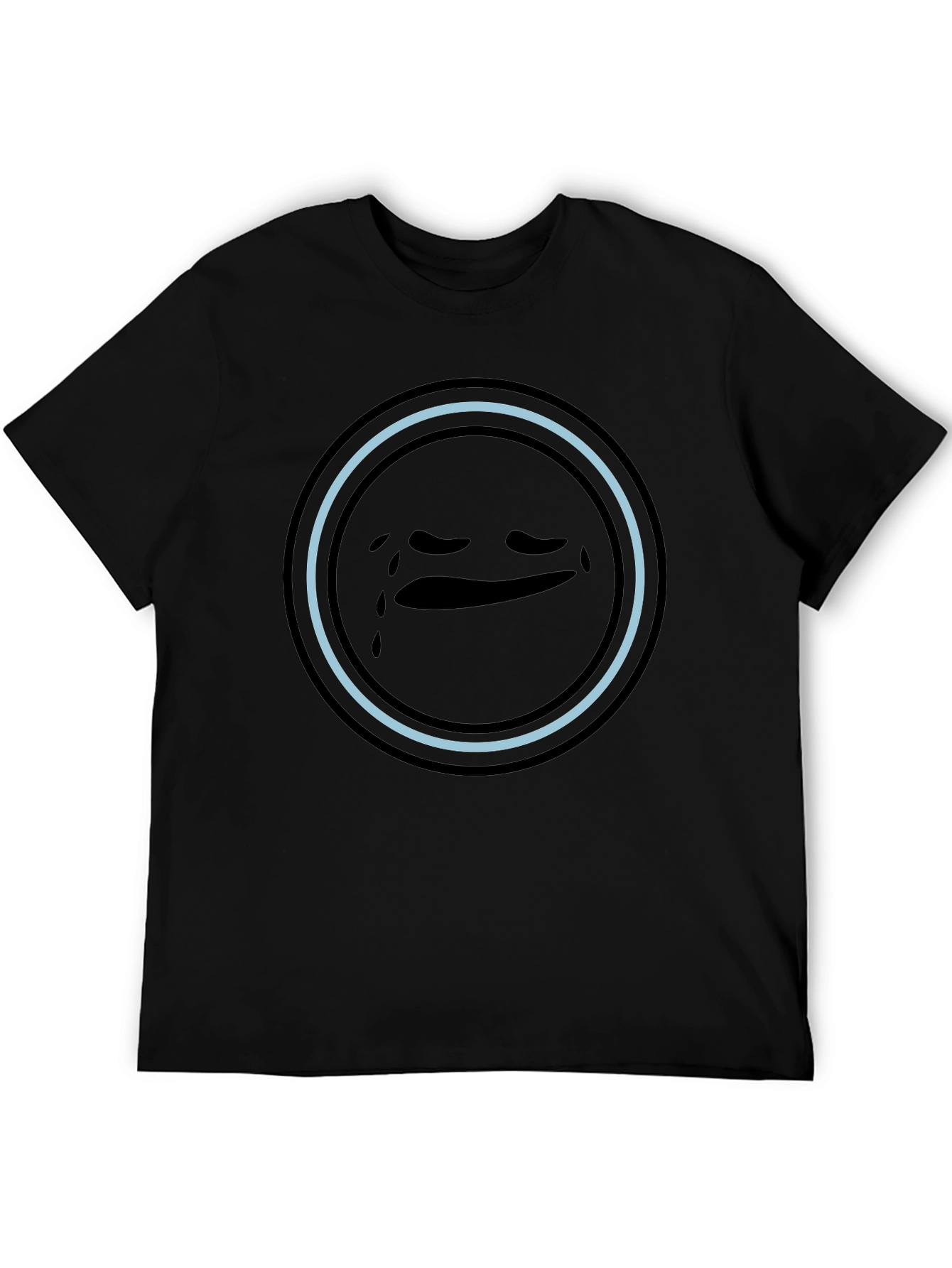 Sad Emoji Graphic Tee - Unisex Black T-Shirt