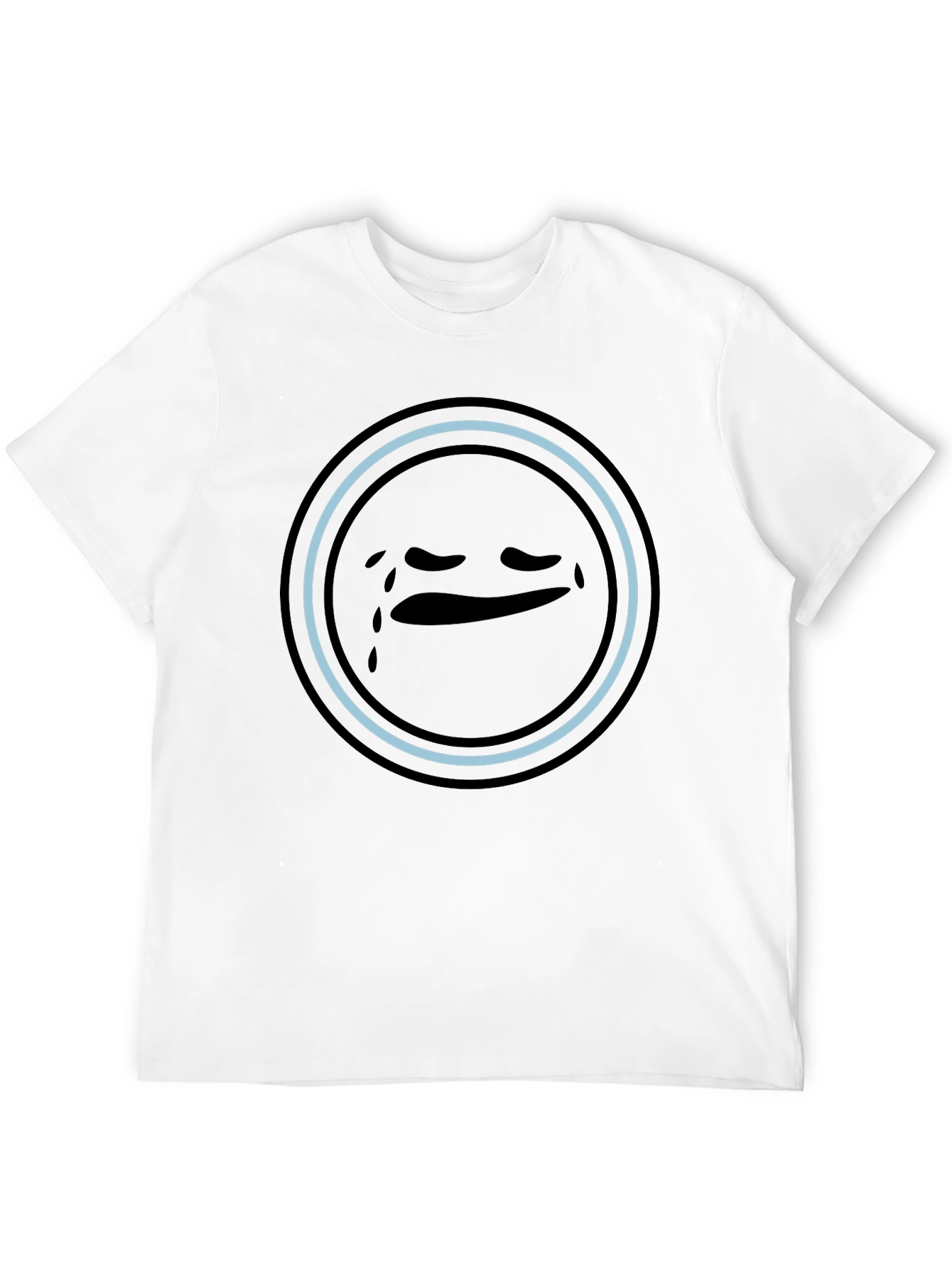 Sad Emoji Graphic Tee - Unisex Black T-Shirt