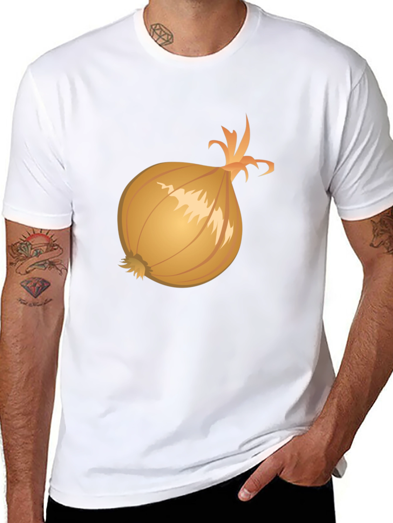 Onion Graphic Tee - Casual Black T-Shirt