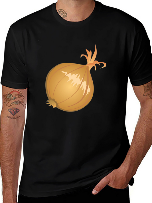 Onion Graphic Tee - Casual Black T-Shirt