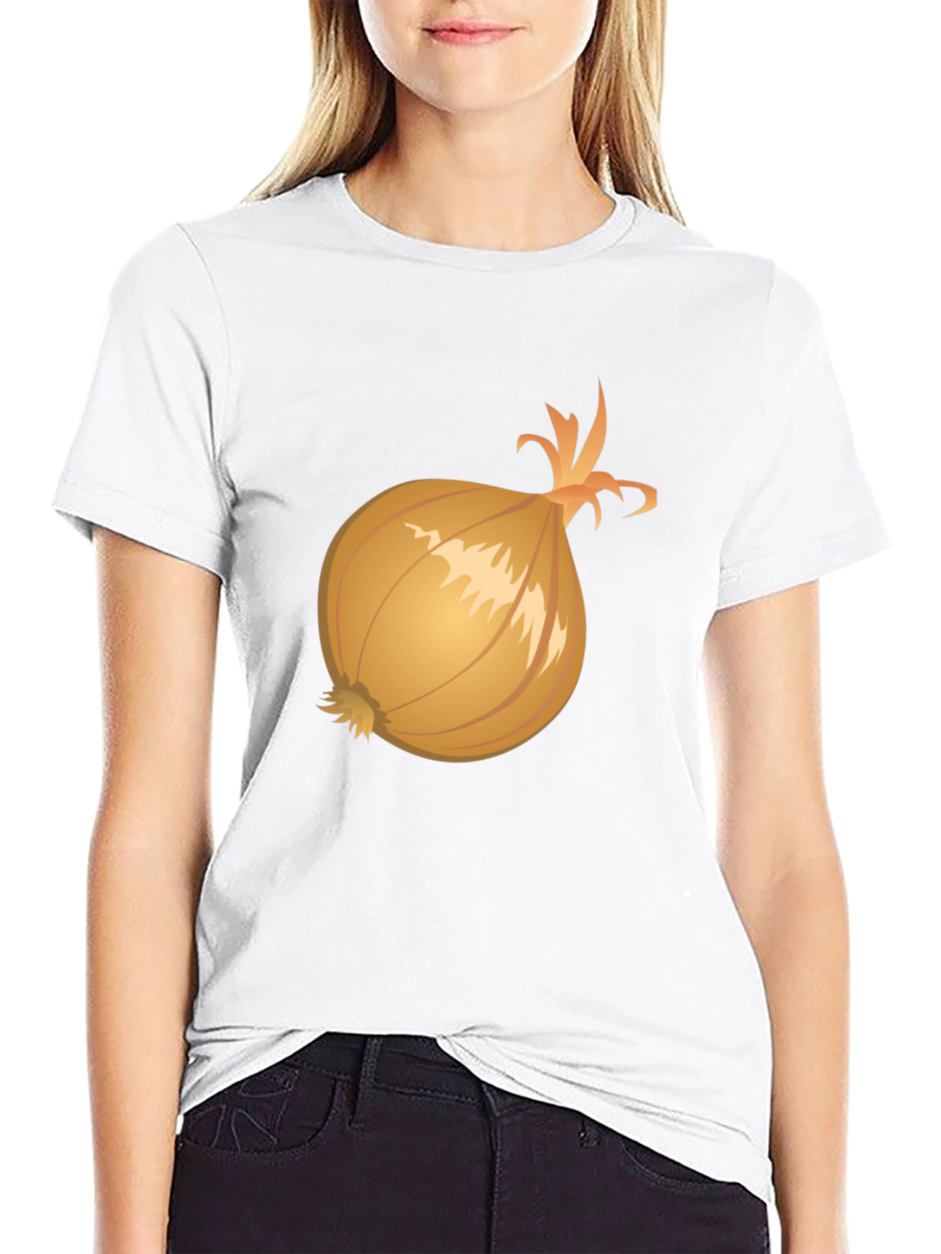 Onion Graphic Tee - Casual Black T-Shirt