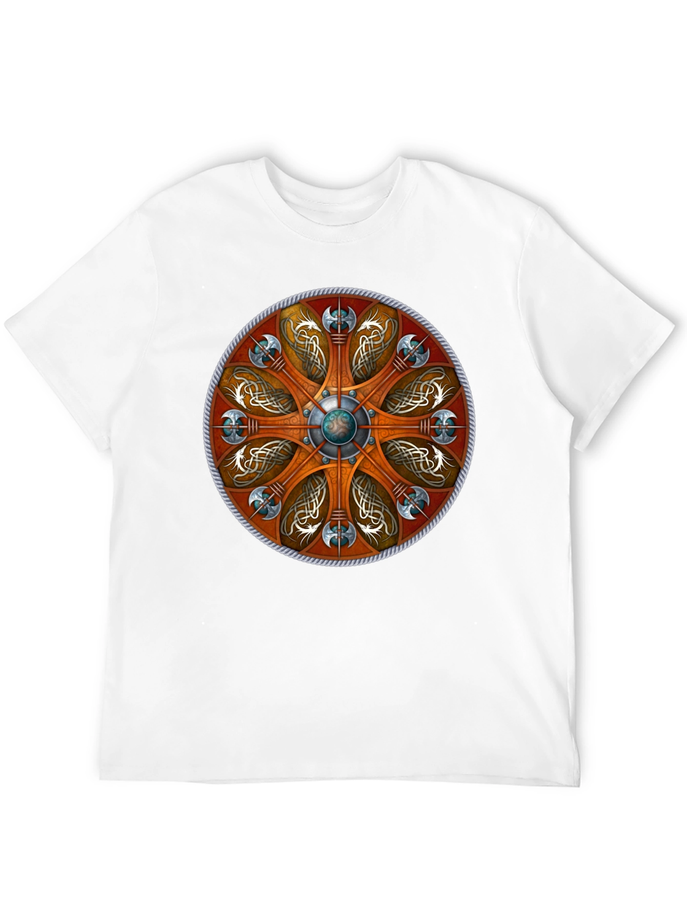 Viking Shield Graphic Tee - Norse Mythology T-Shirt