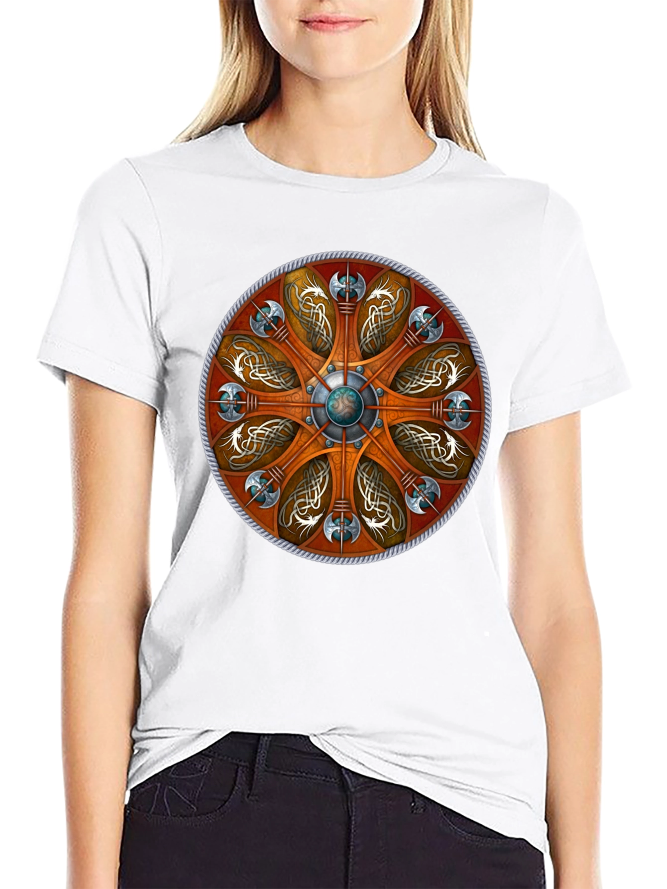 Viking Shield Graphic Tee - Norse Mythology T-Shirt
