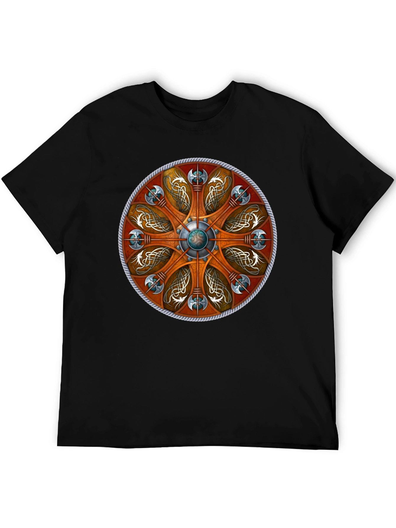 Viking Shield Graphic Tee - Norse Mythology T-Shirt