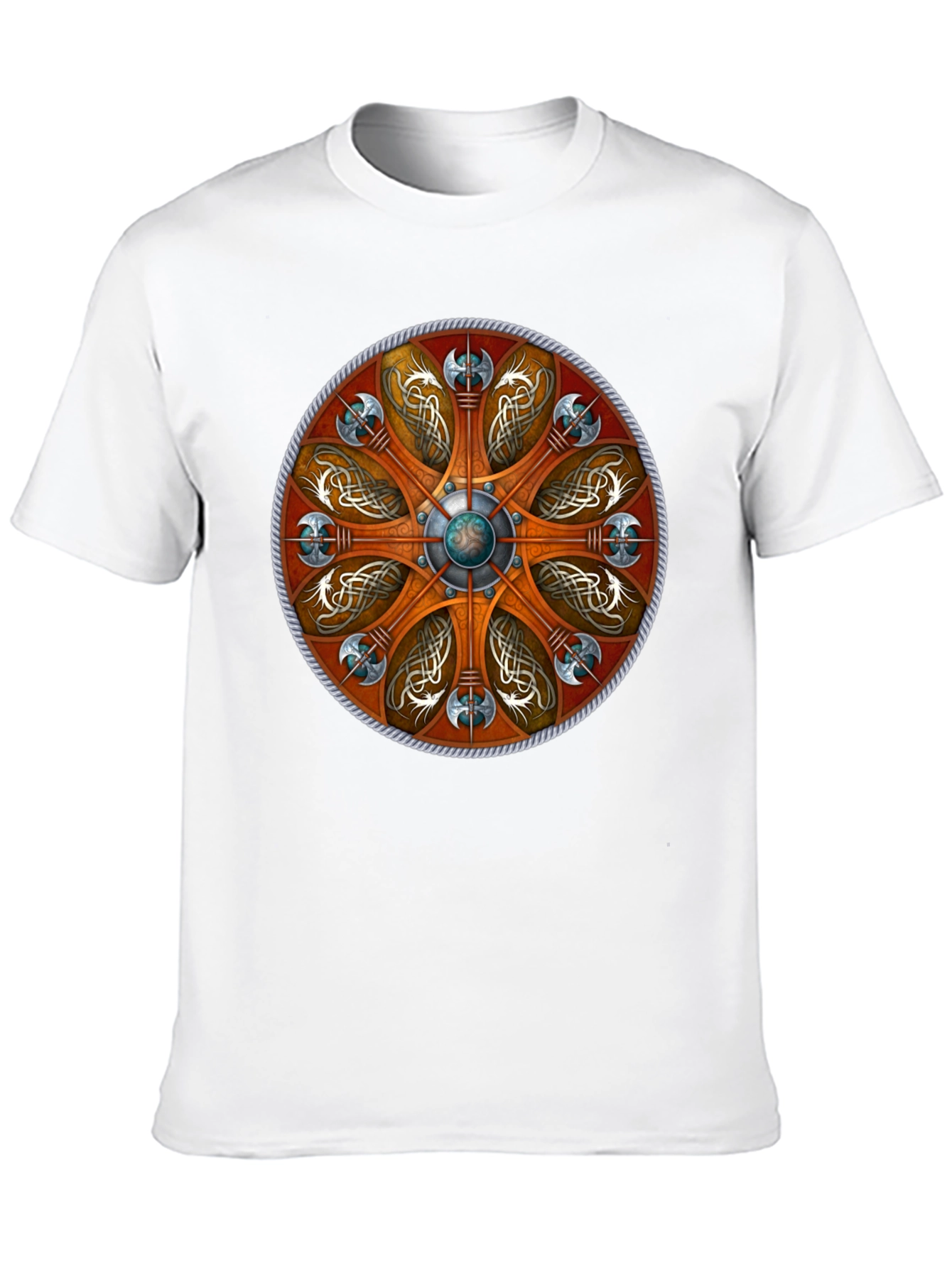 Viking Shield Graphic Tee - Norse Mythology T-Shirt