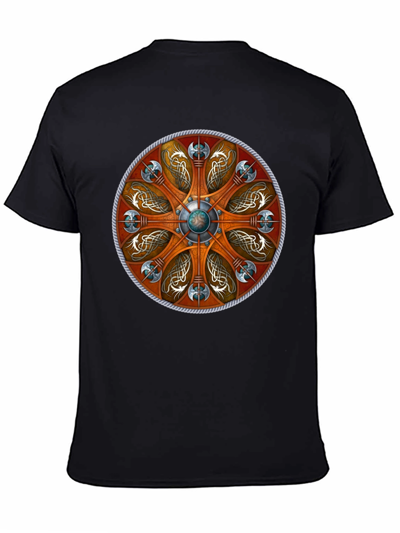Viking Shield Graphic Tee - Norse Mythology T-Shirt