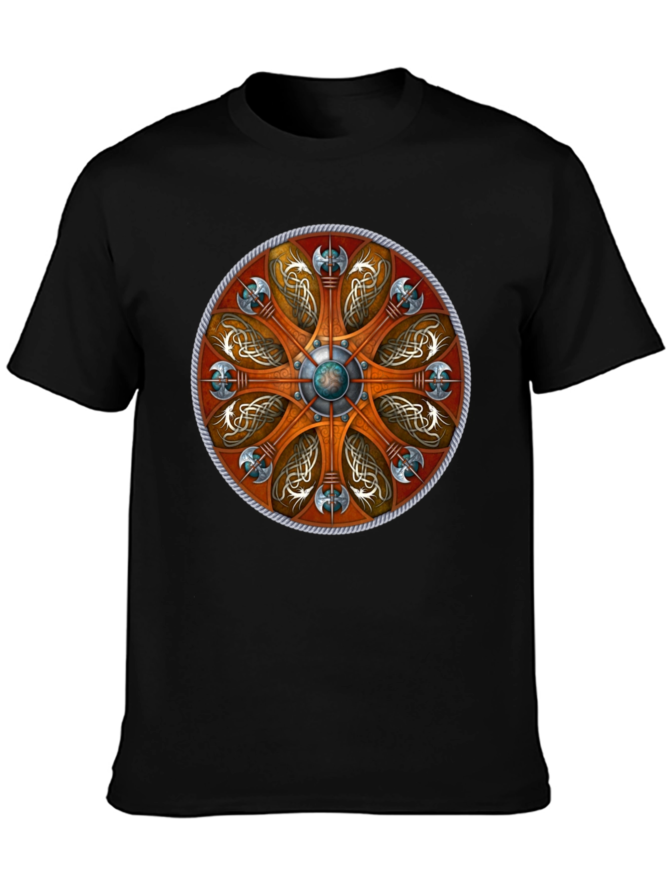 Viking Shield Graphic Tee - Norse Mythology T-Shirt