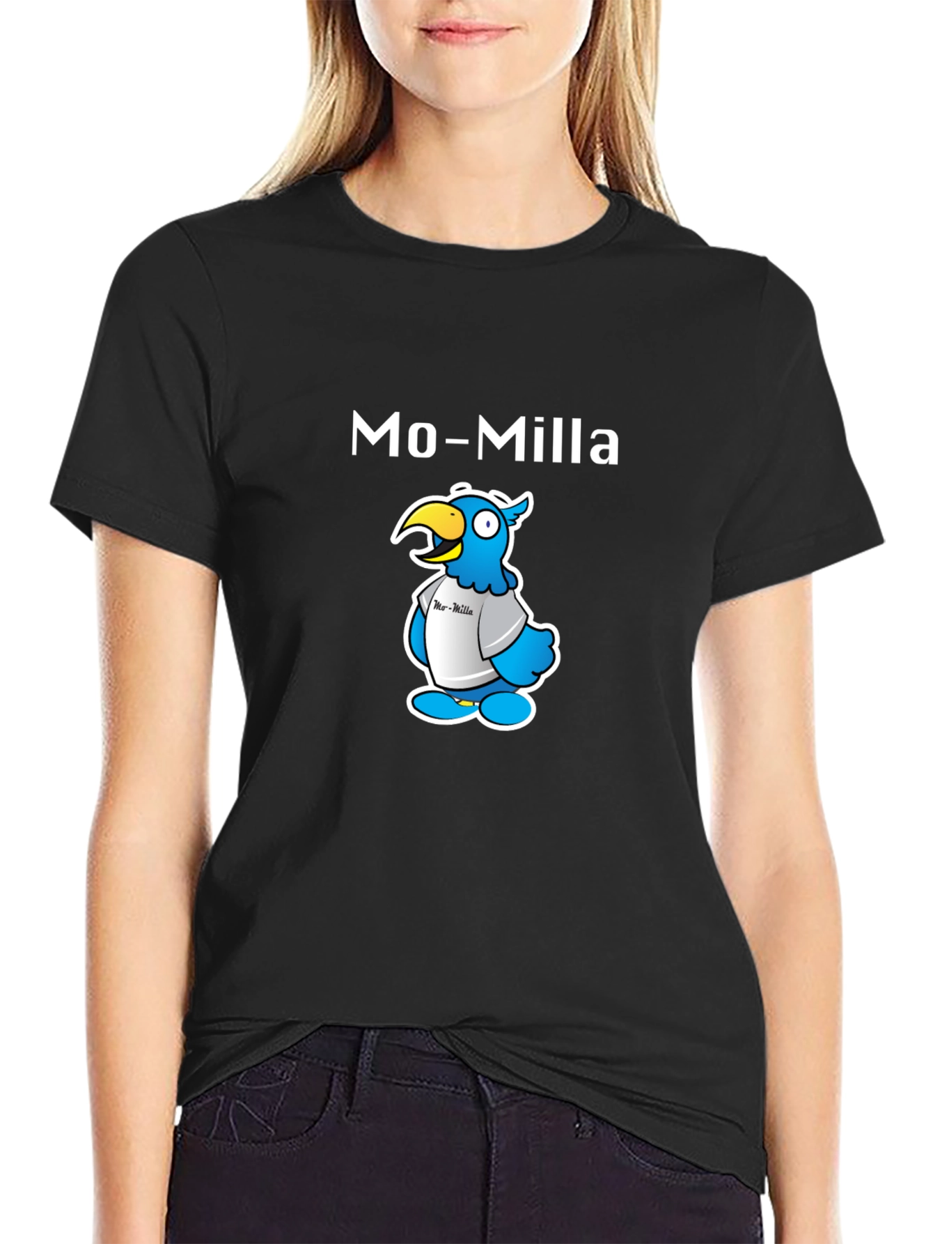 Mo-Milla Cartoon Parrot T-Shirt
