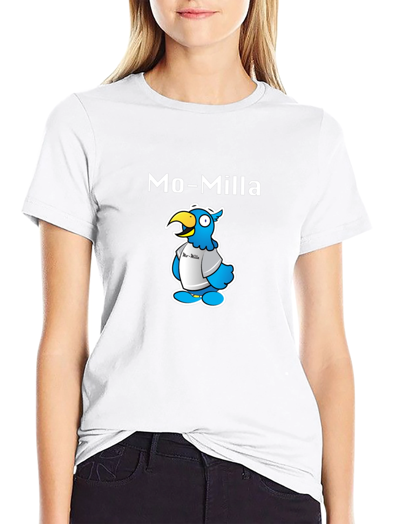 Mo-Milla Cartoon Parrot T-Shirt