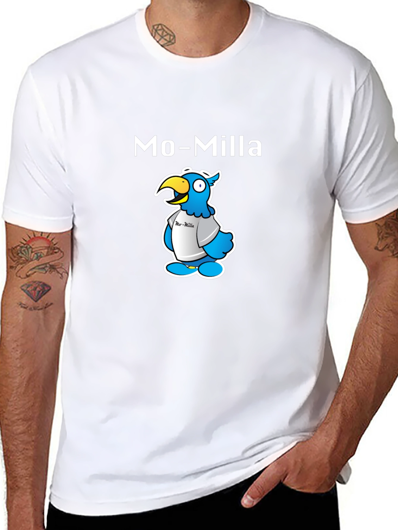 Mo-Milla Cartoon Parrot T-Shirt