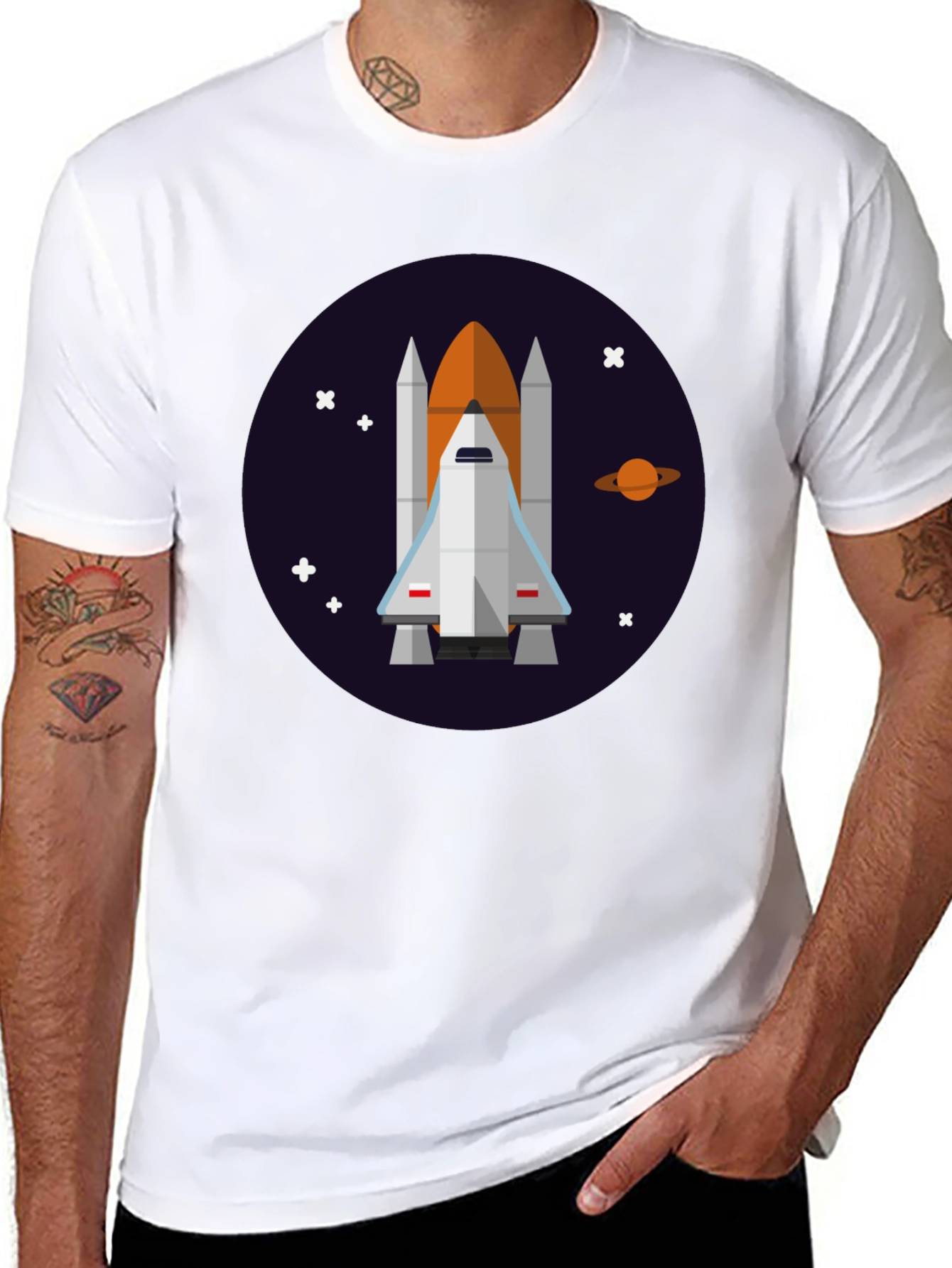 Space Shuttle Graphic Tee - Explore the Cosmos!