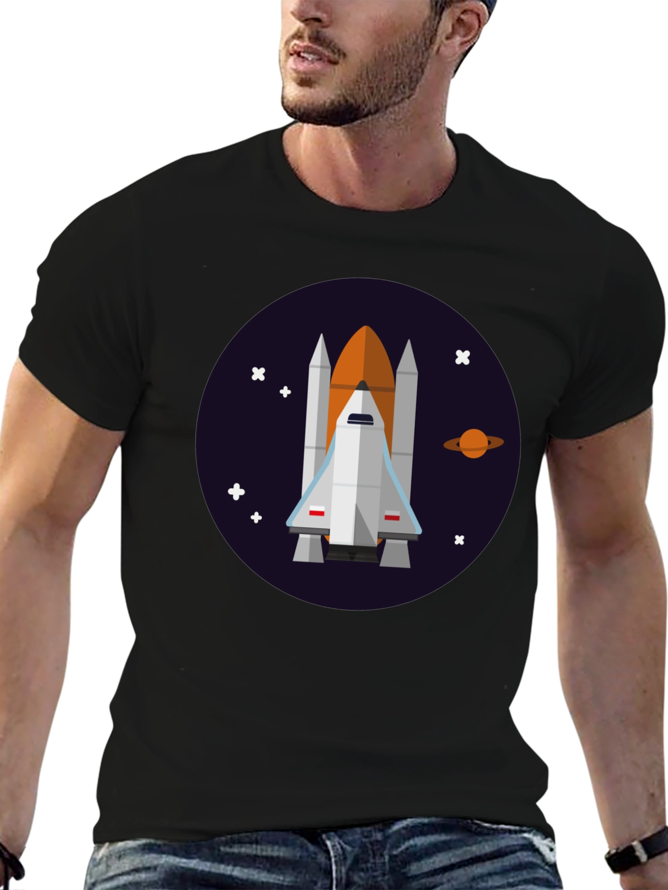 Space Shuttle Graphic Tee - Explore the Cosmos!