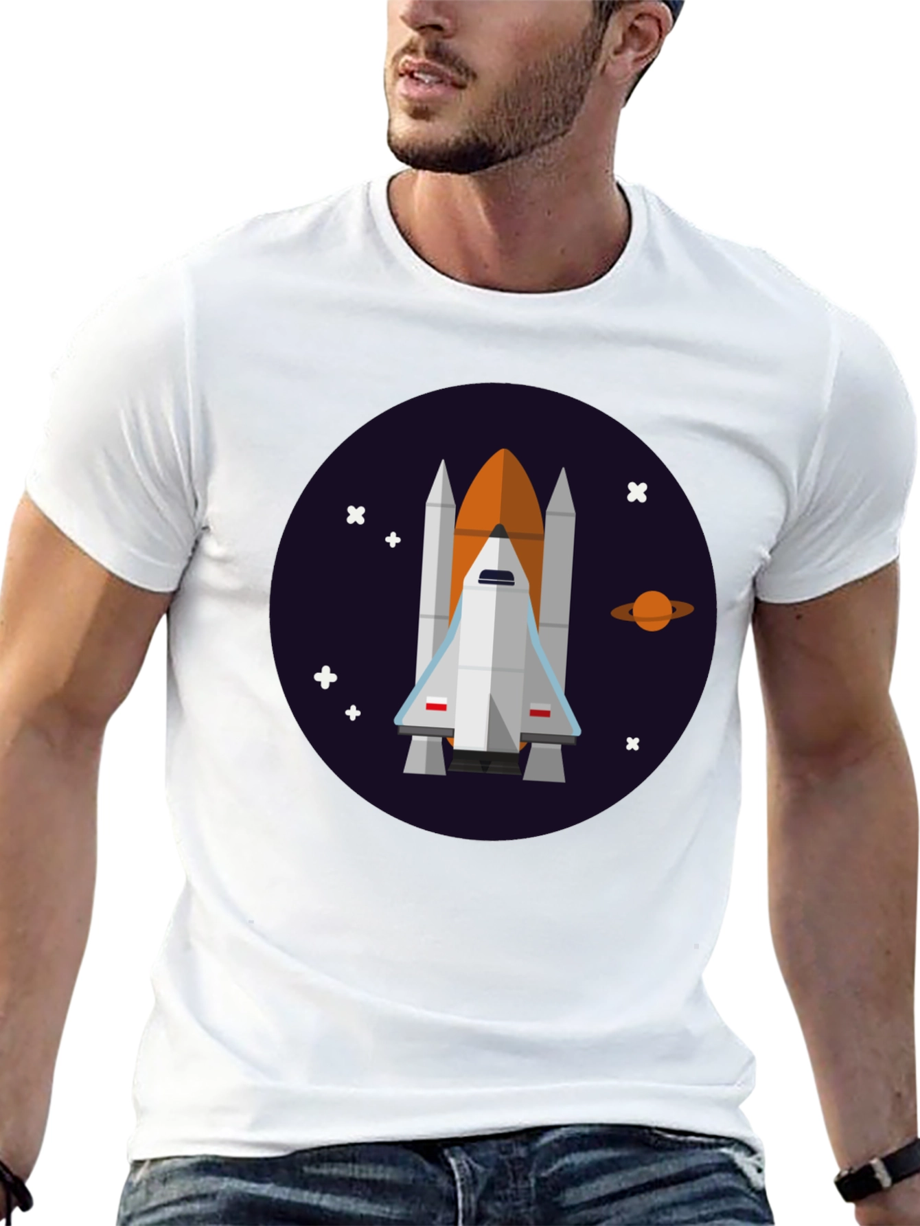 Space Shuttle Graphic Tee - Explore the Cosmos!
