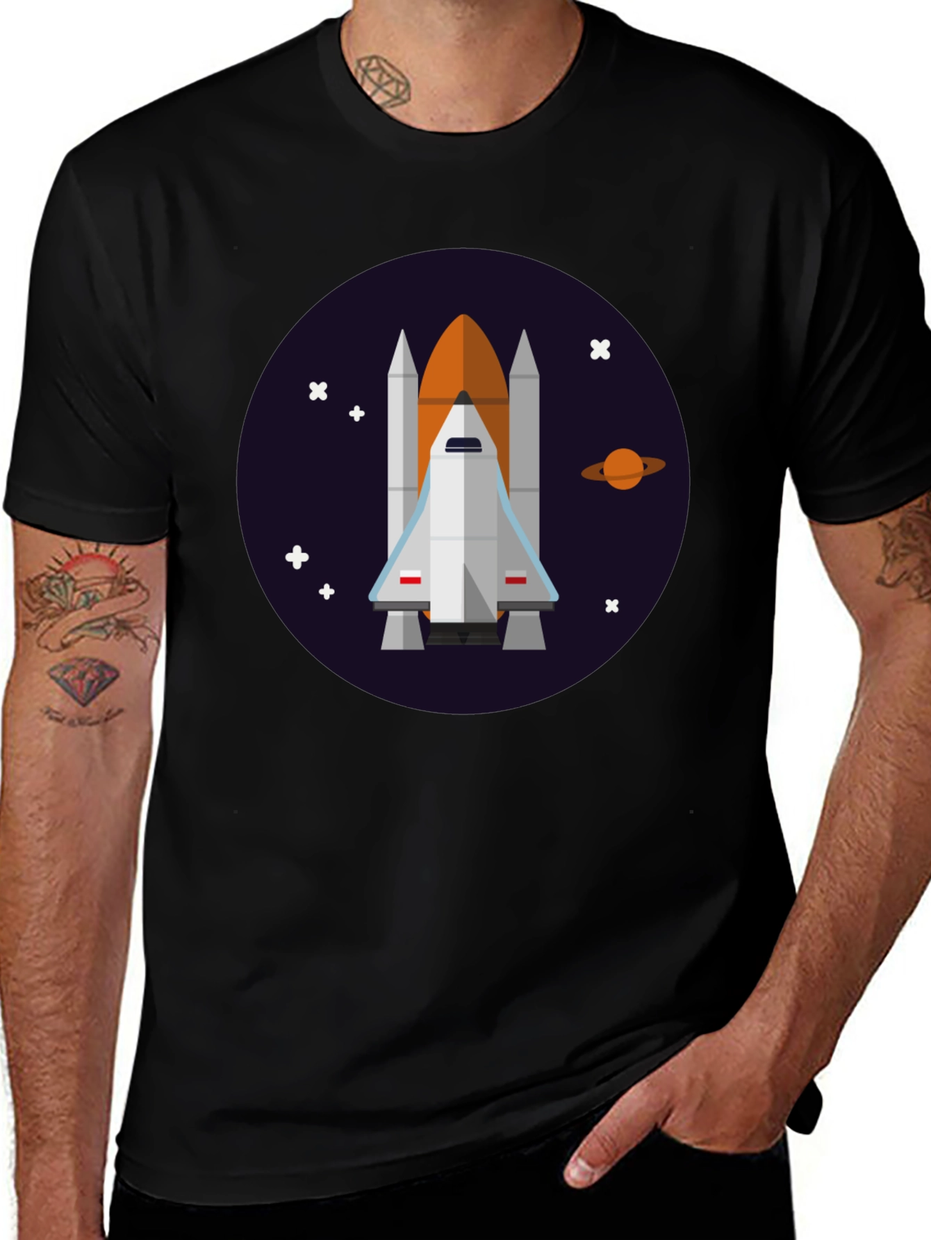 Space Shuttle Graphic Tee - Explore the Cosmos!