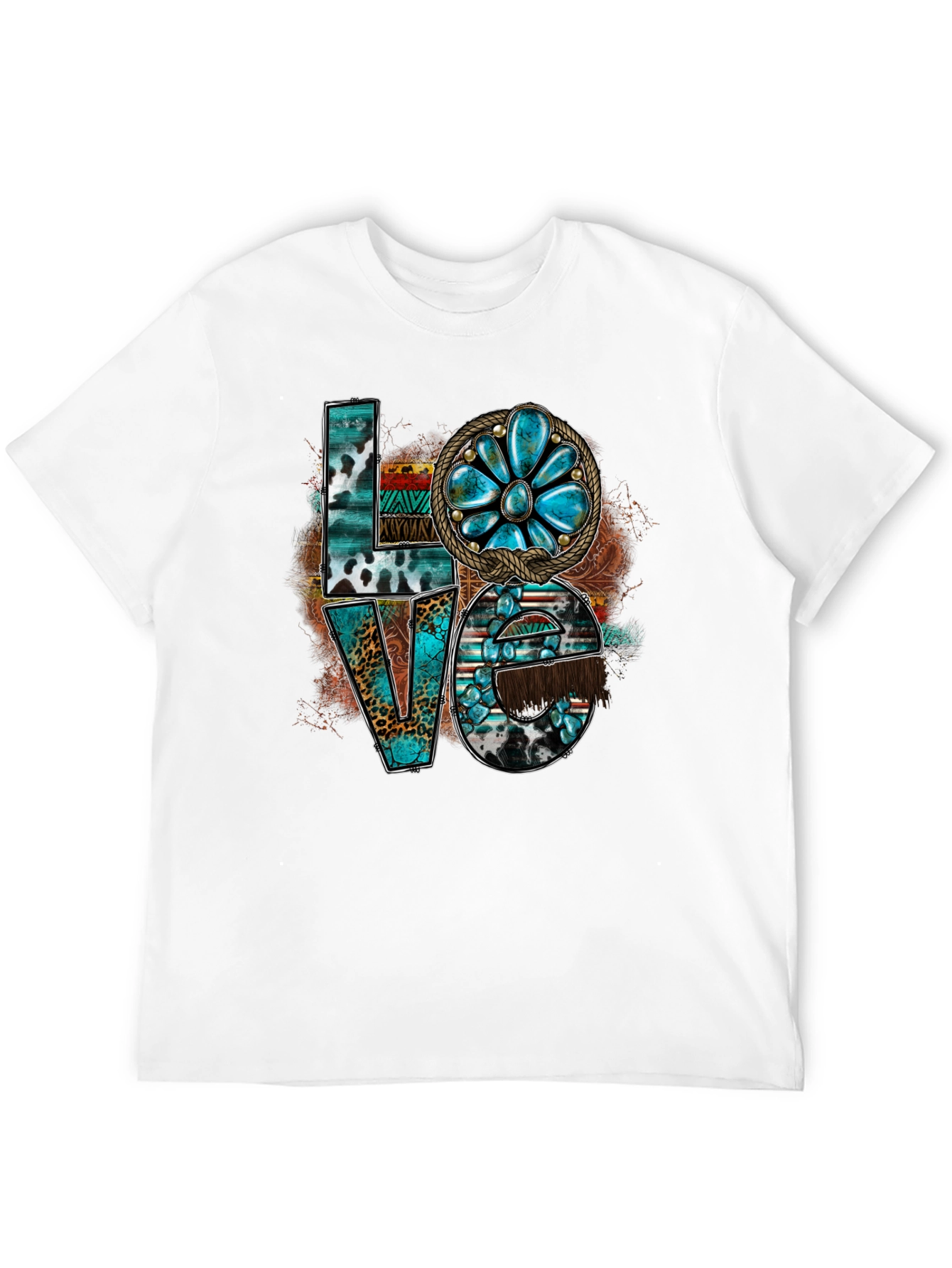 Western Turquoise LOVE Graphic Tee