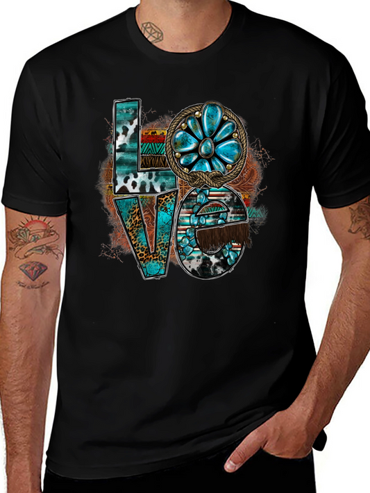 Western Turquoise LOVE Graphic Tee