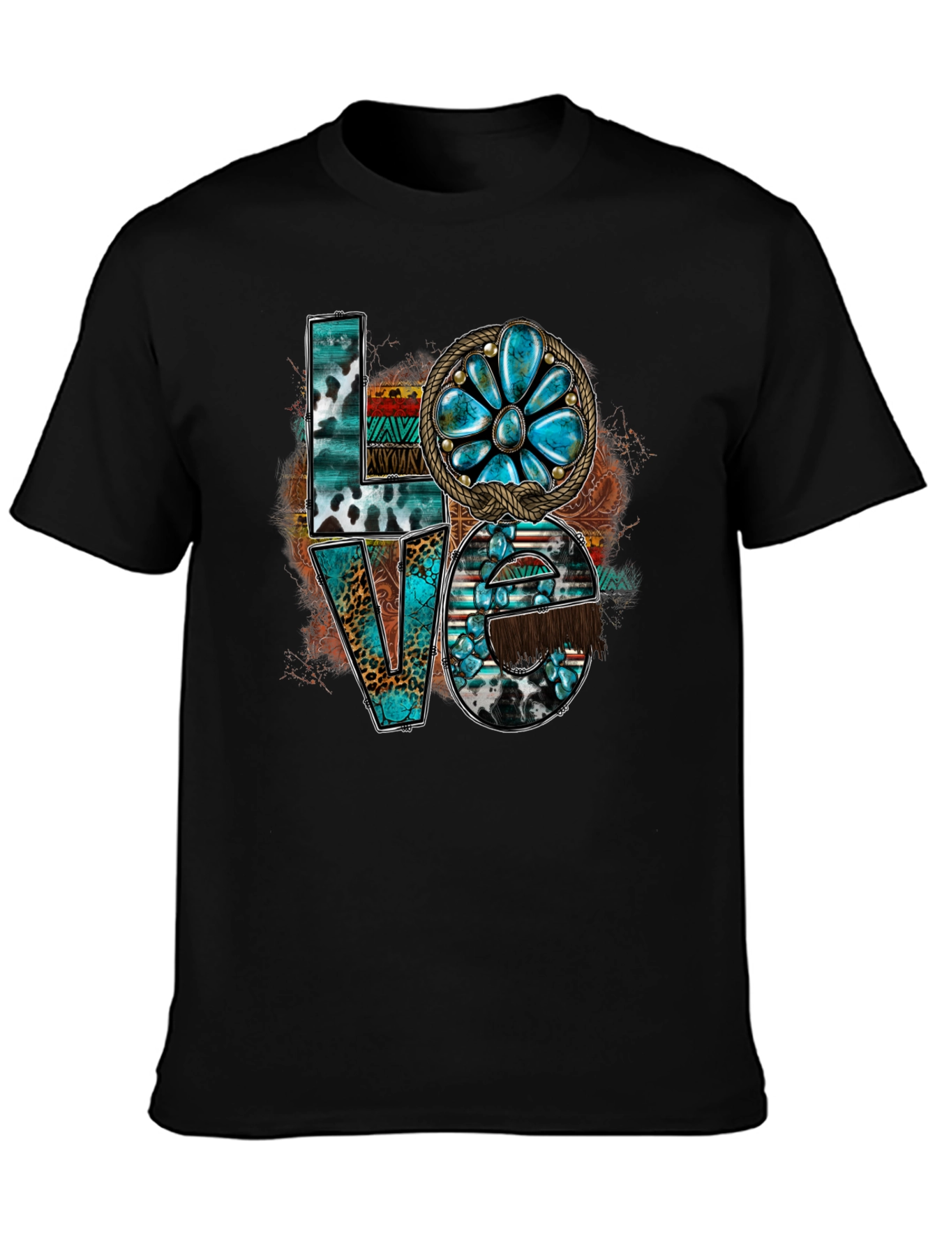 Western Turquoise LOVE Graphic Tee