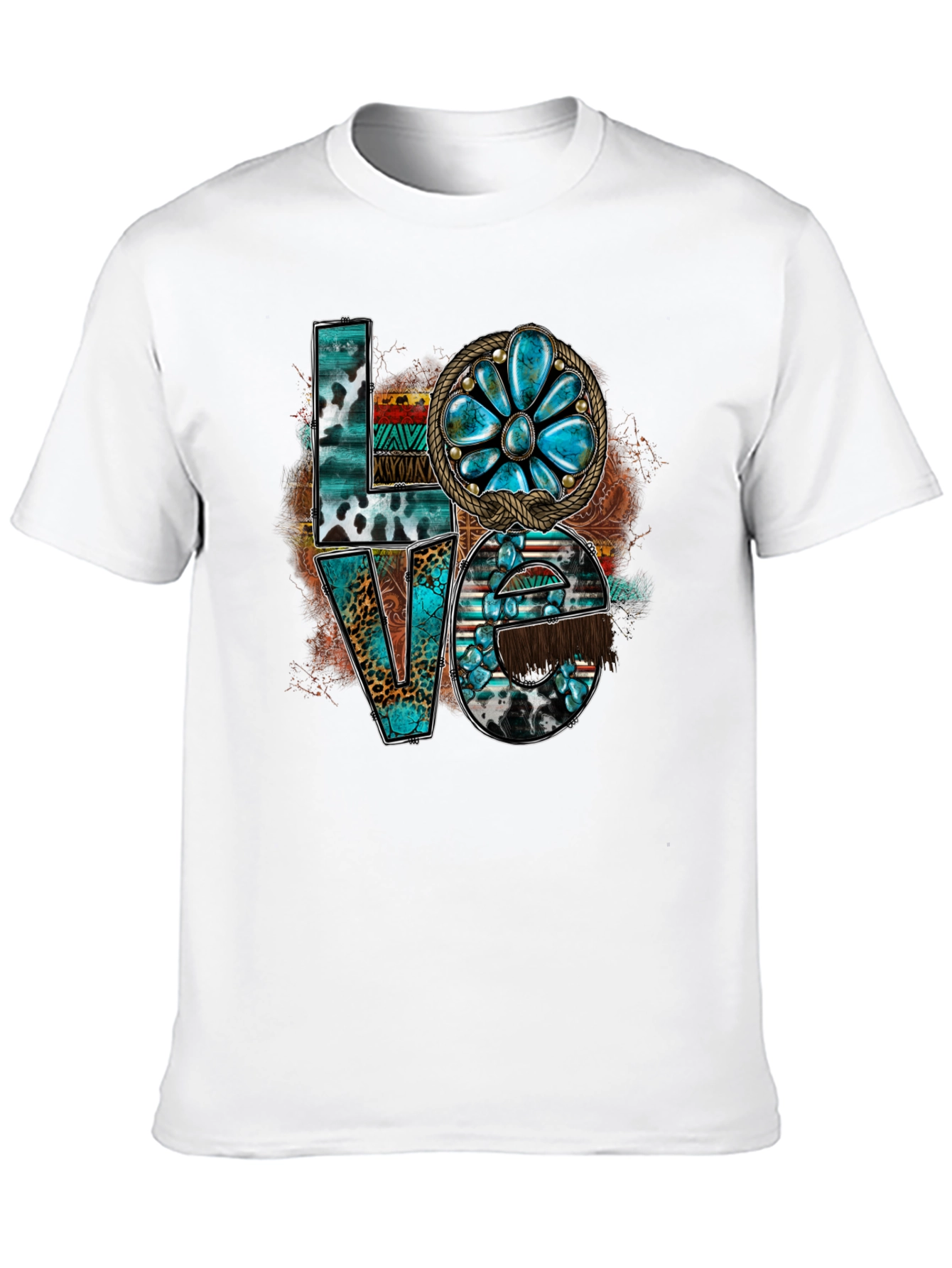 Western Turquoise LOVE Graphic Tee