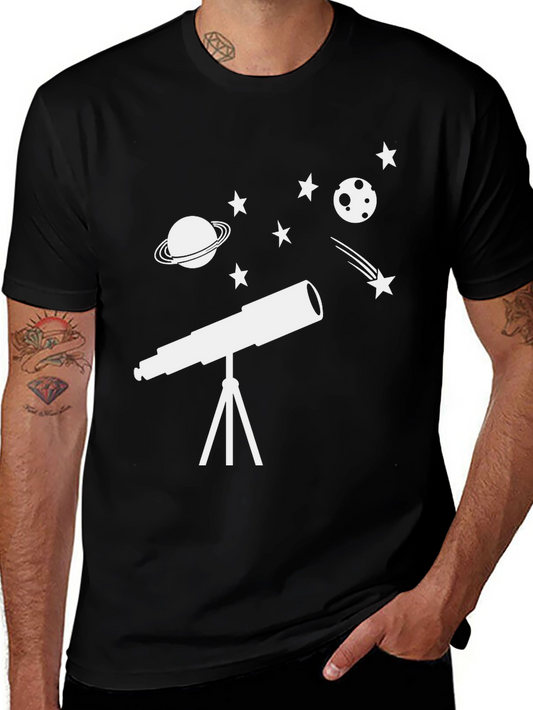 Astronomy Telescope T-Shirt - Space Design
