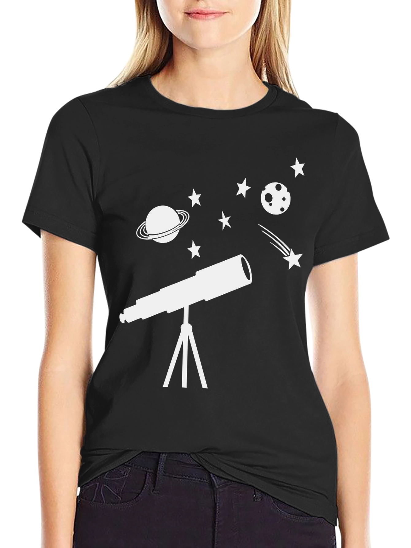Astronomy Telescope T-Shirt - Space Design