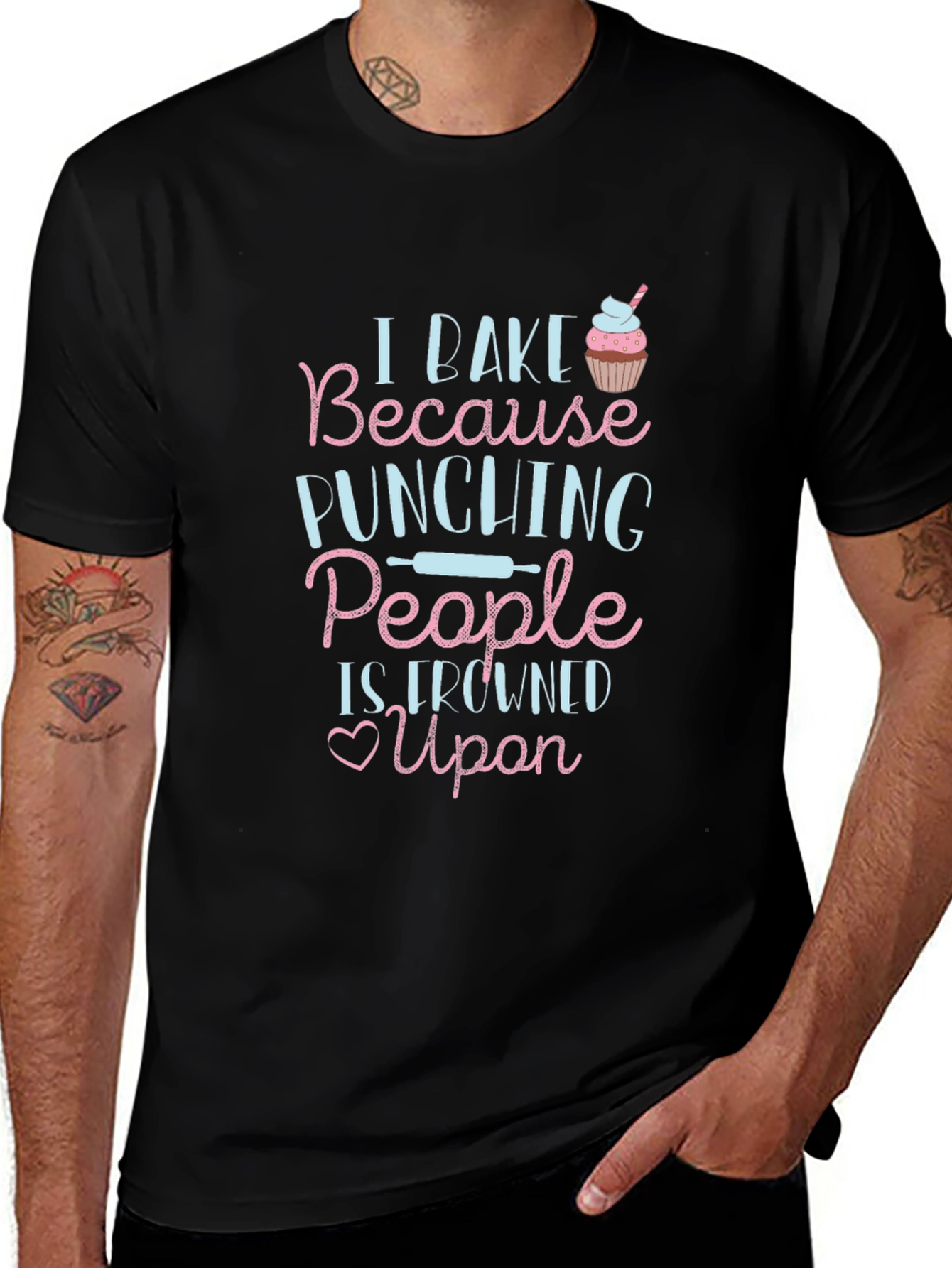 I Bake Because Punching People T-Shirt