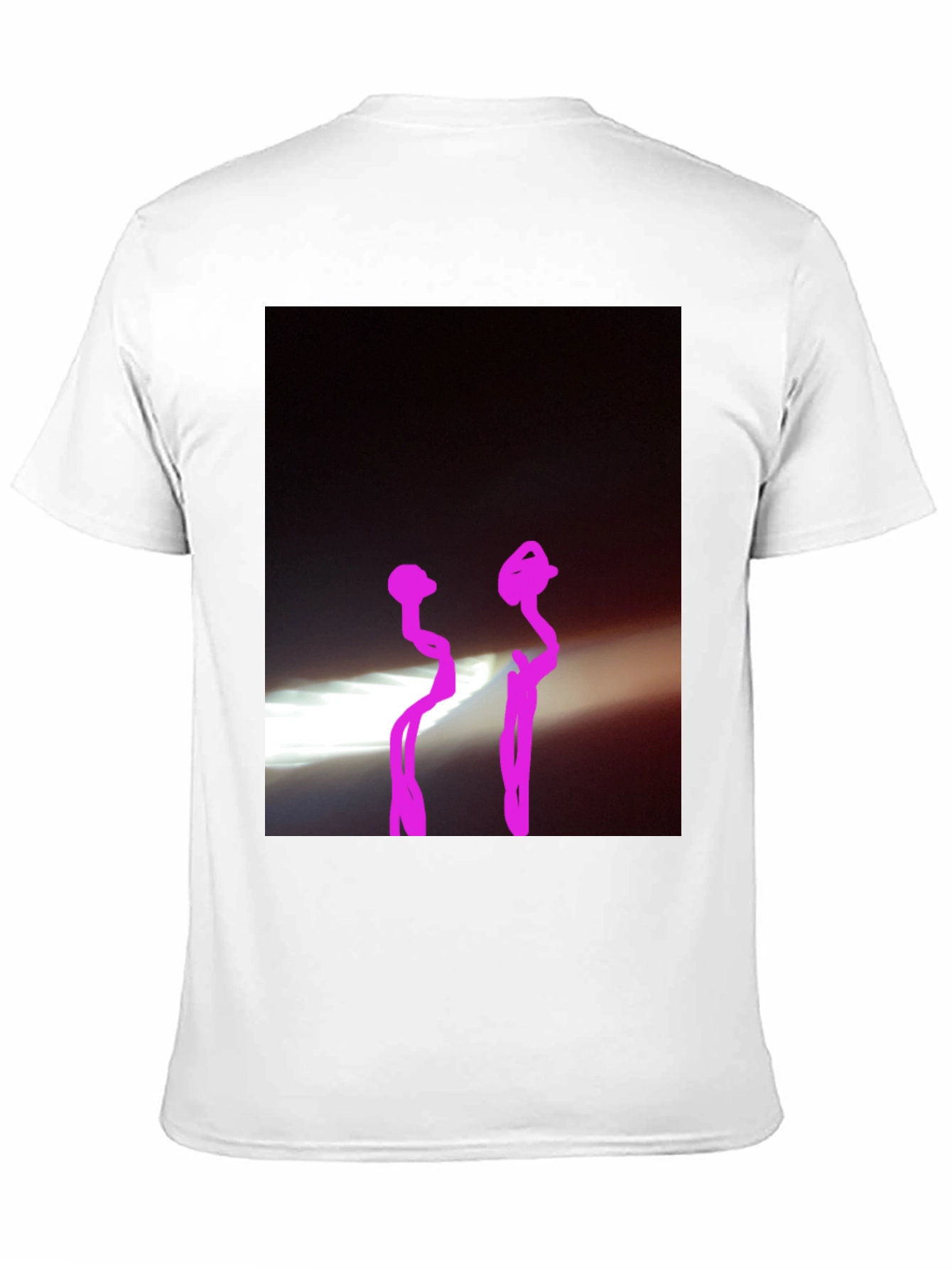 Black Graphic Tee with Abstract Design