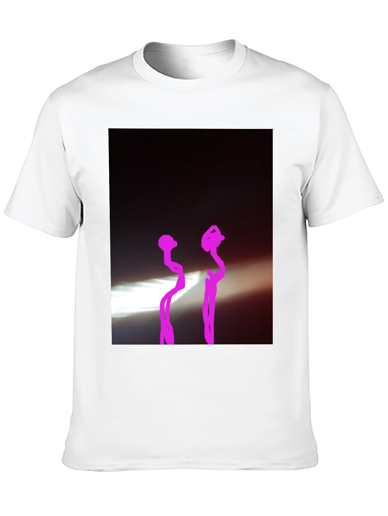 Black Graphic Tee with Abstract Design