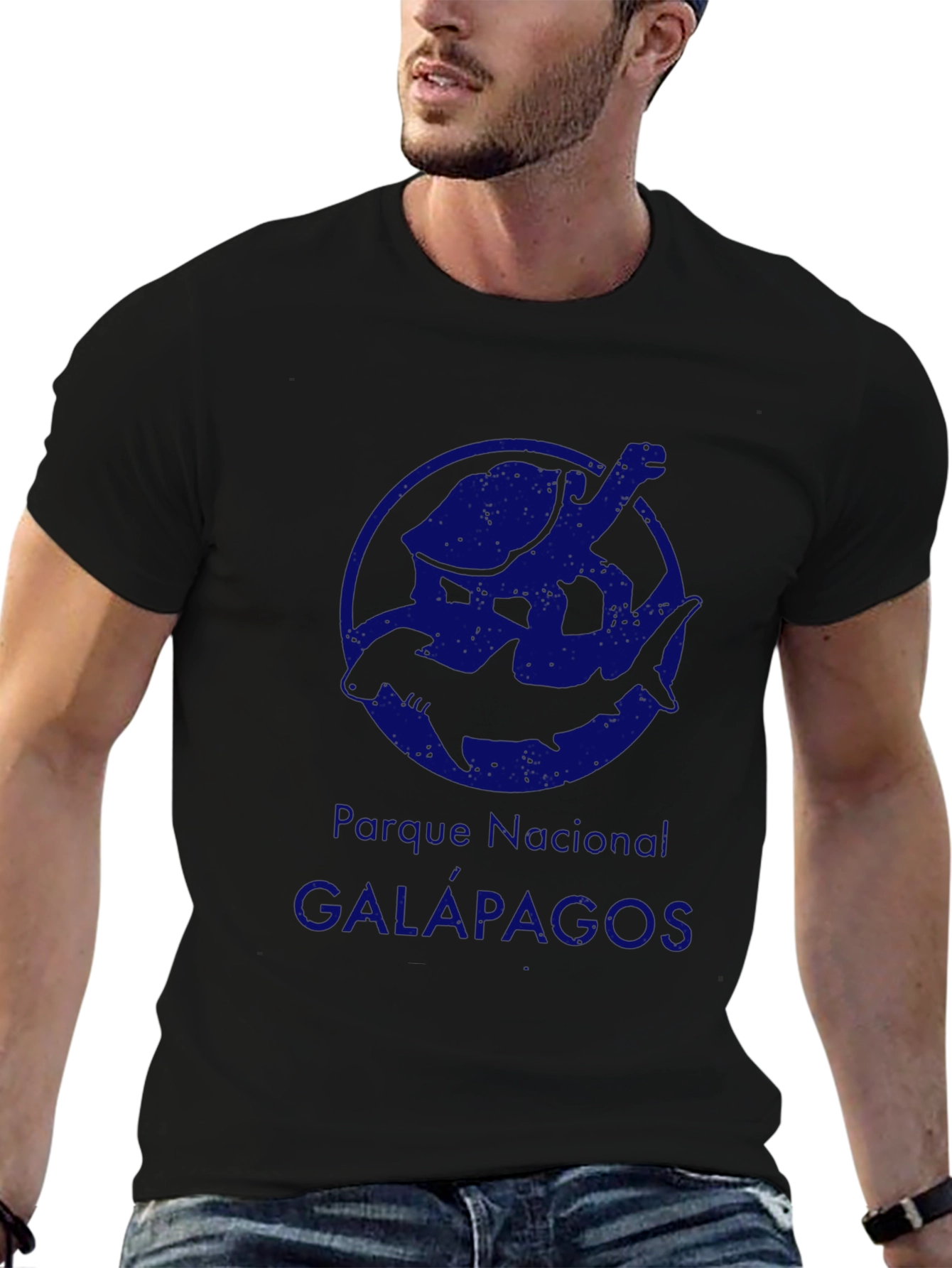 Galapagos National Park T-Shirt - Turtle & Shark Design