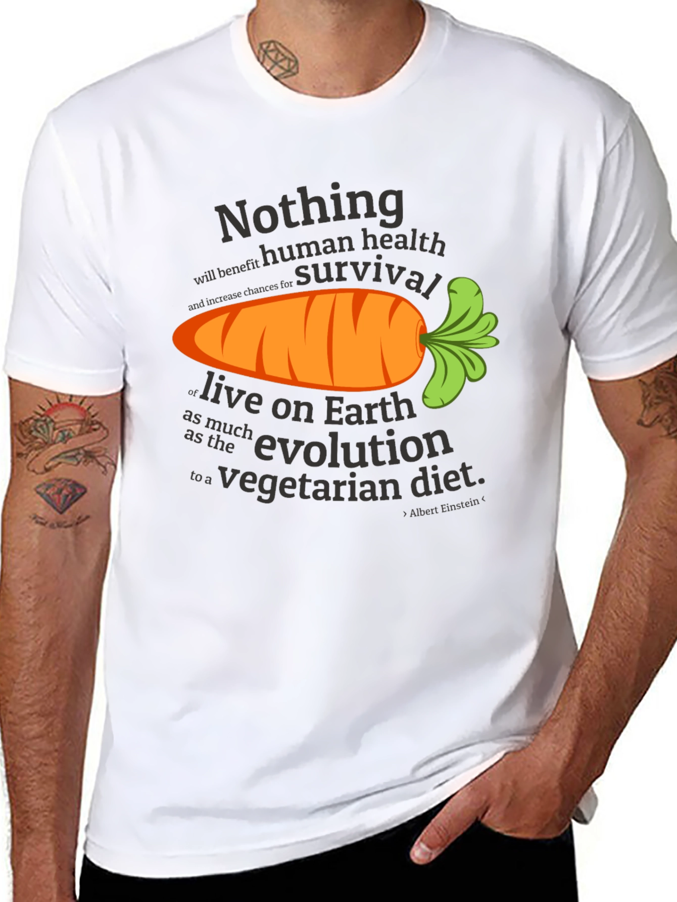 Vegetarian Diet T-Shirt - Human Health & Survival