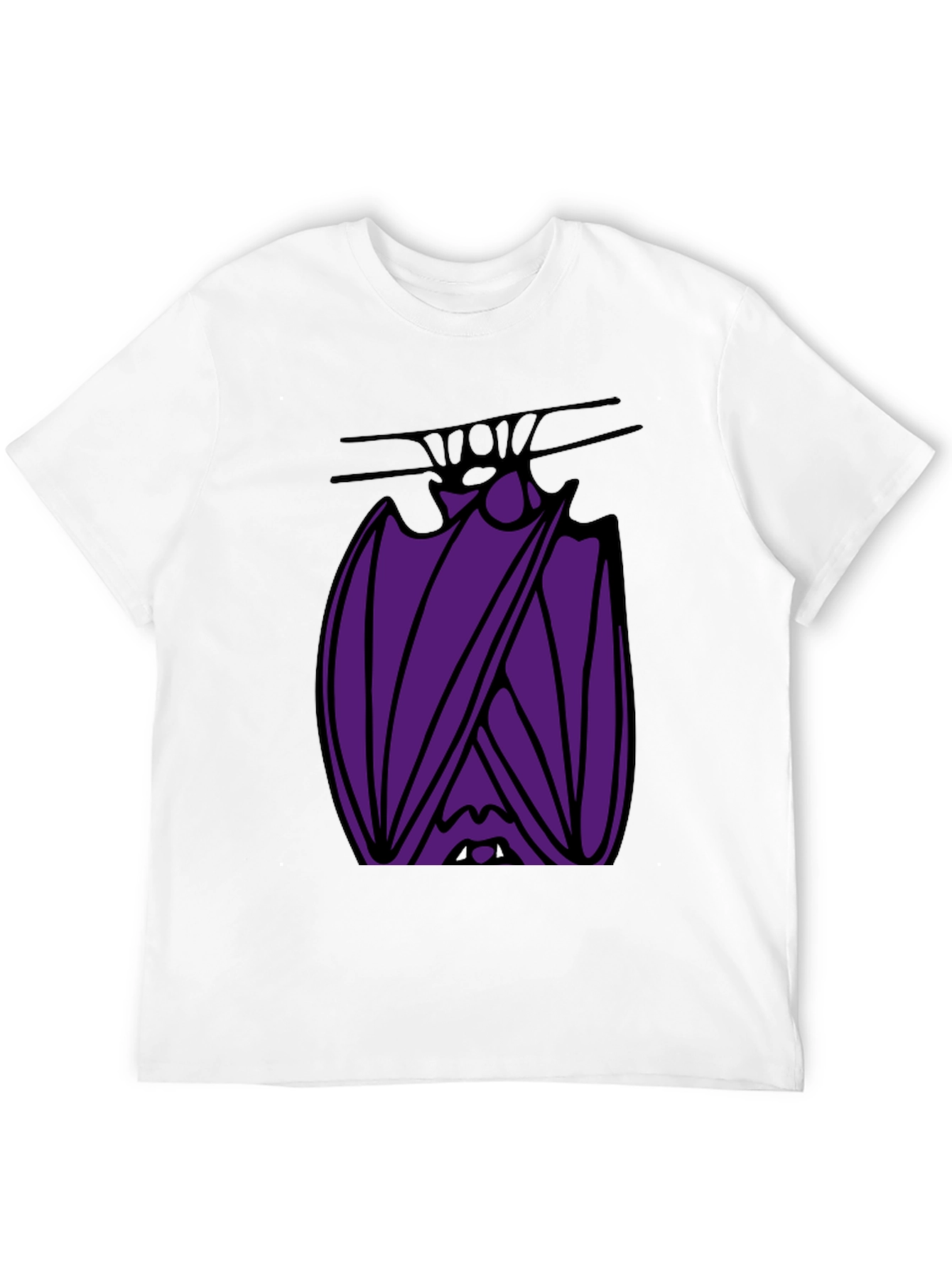 Hanging Bat Graphic Tee - Unique Halloween Style