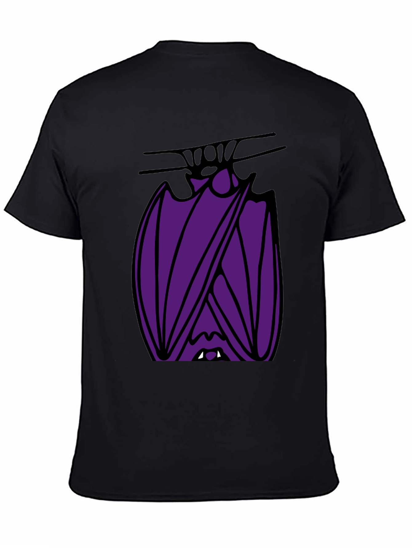 Hanging Bat Graphic Tee - Unique Halloween Style