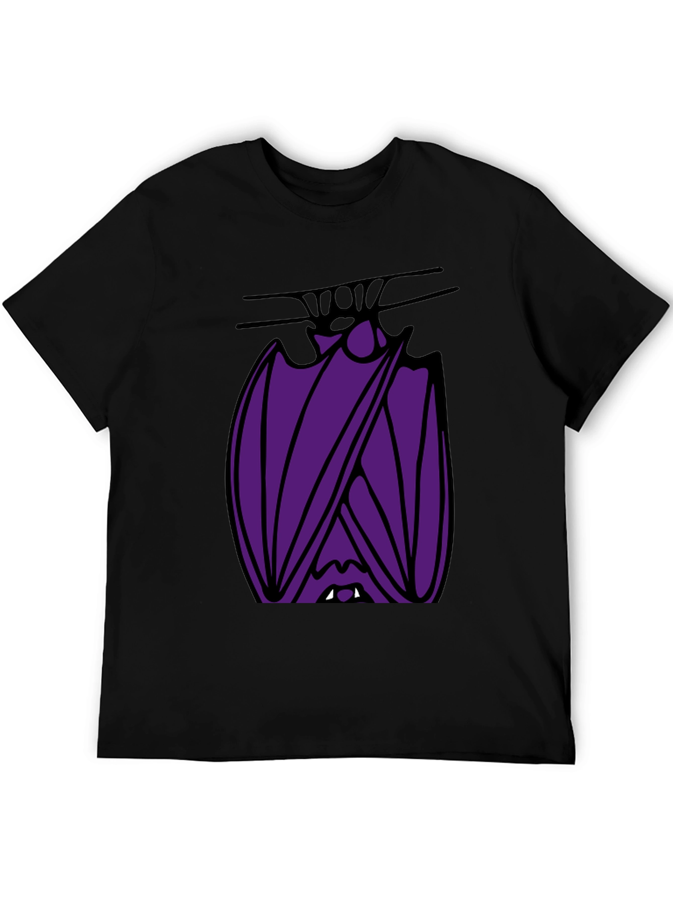 Hanging Bat Graphic Tee - Unique Halloween Style