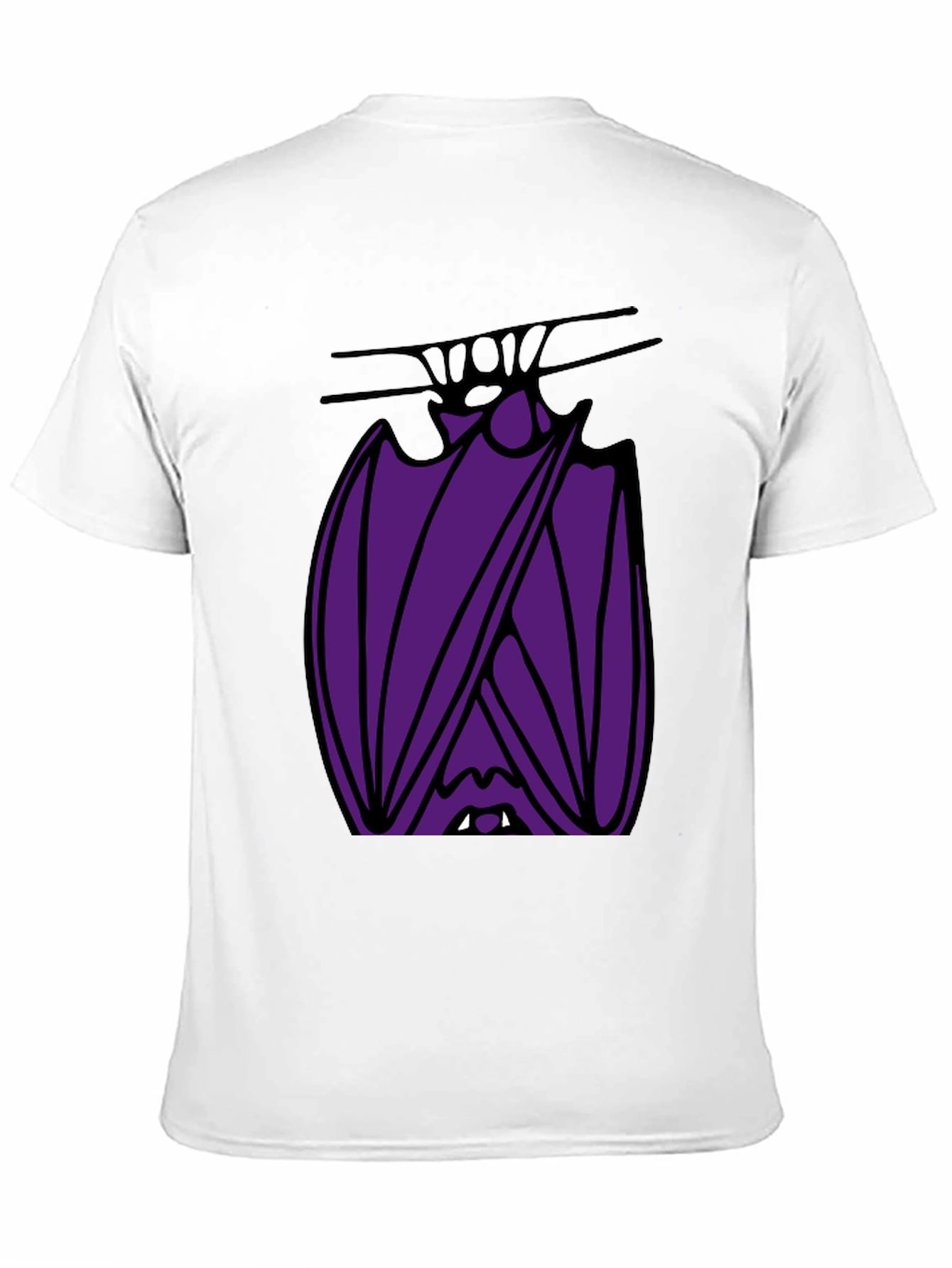 Hanging Bat Graphic Tee - Unique Halloween Style
